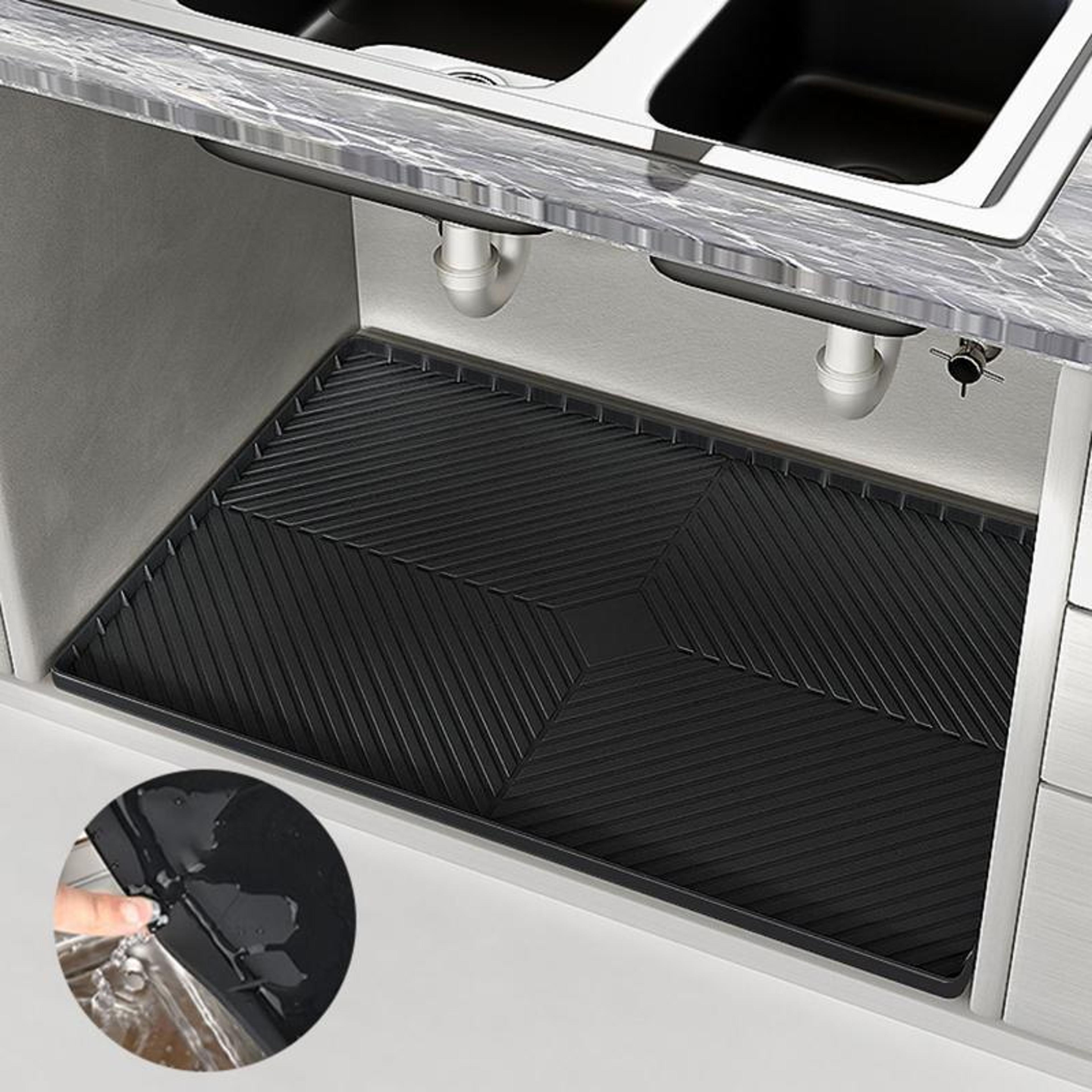 silicone under sink cabinet mat leak-proof waterproof cabinet protector