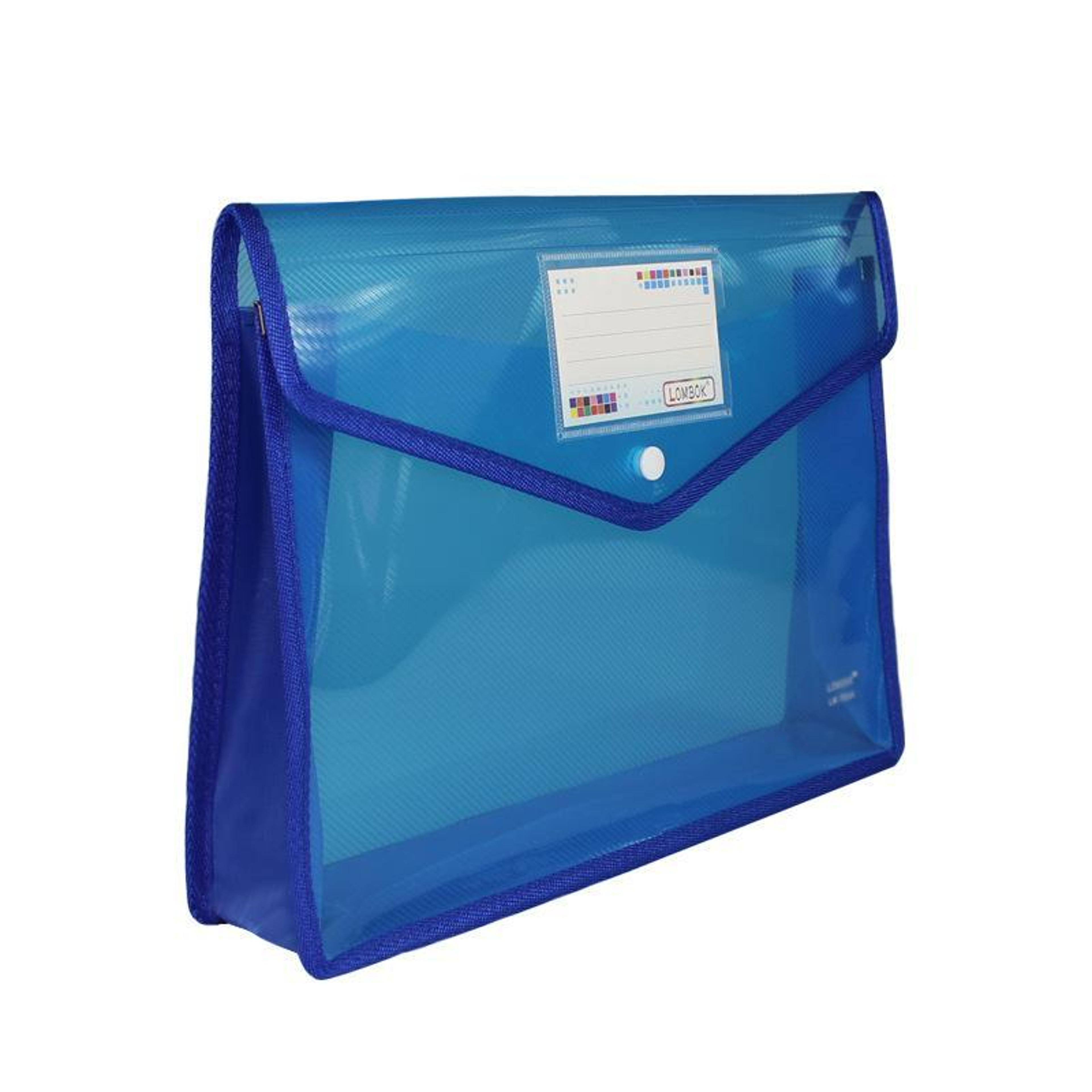 b4 expanding file organizer with snap closure & transparent document storage pouch
