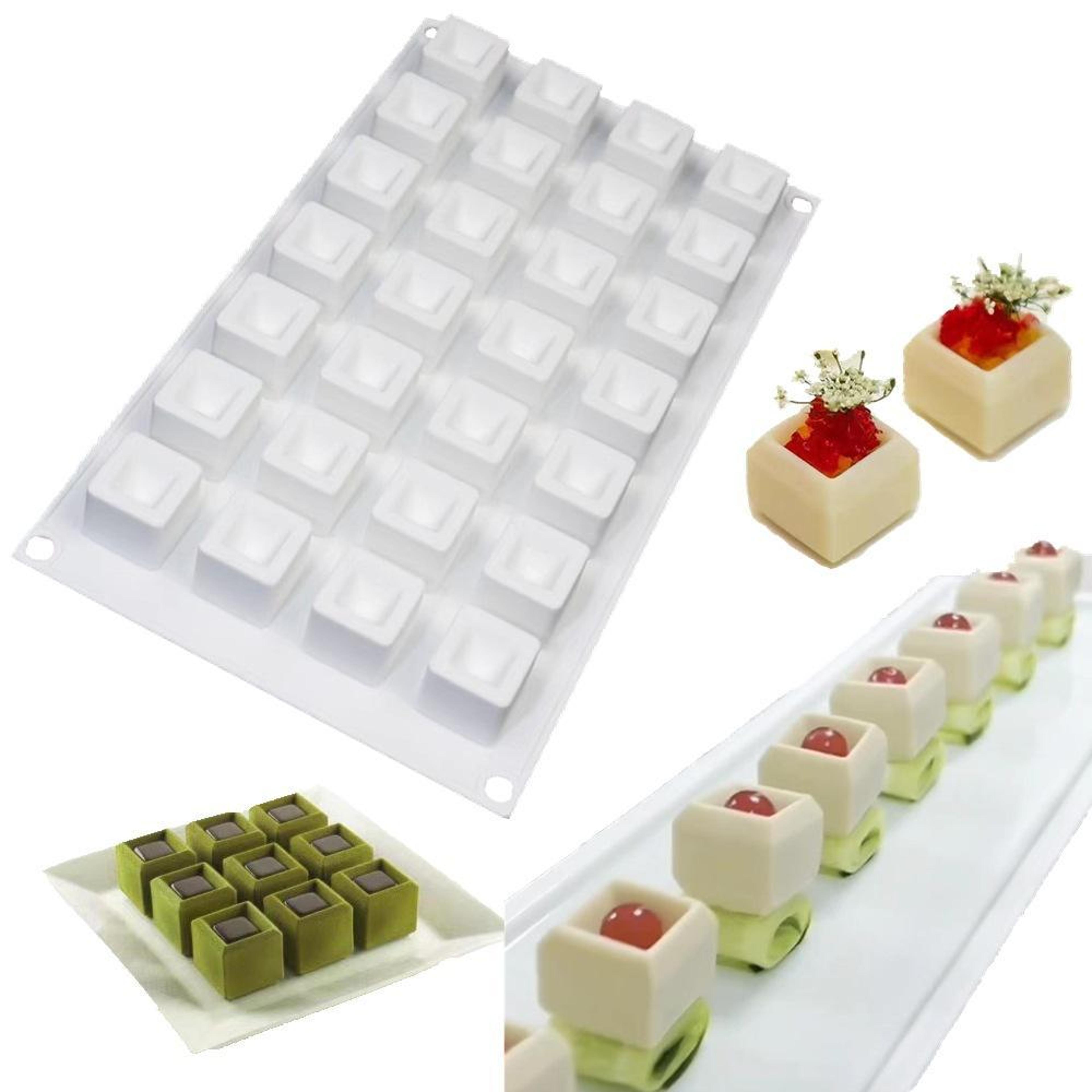 28-cavity silicone chocolate mold & mousse dessert tray for cakes, truffles and mini treats