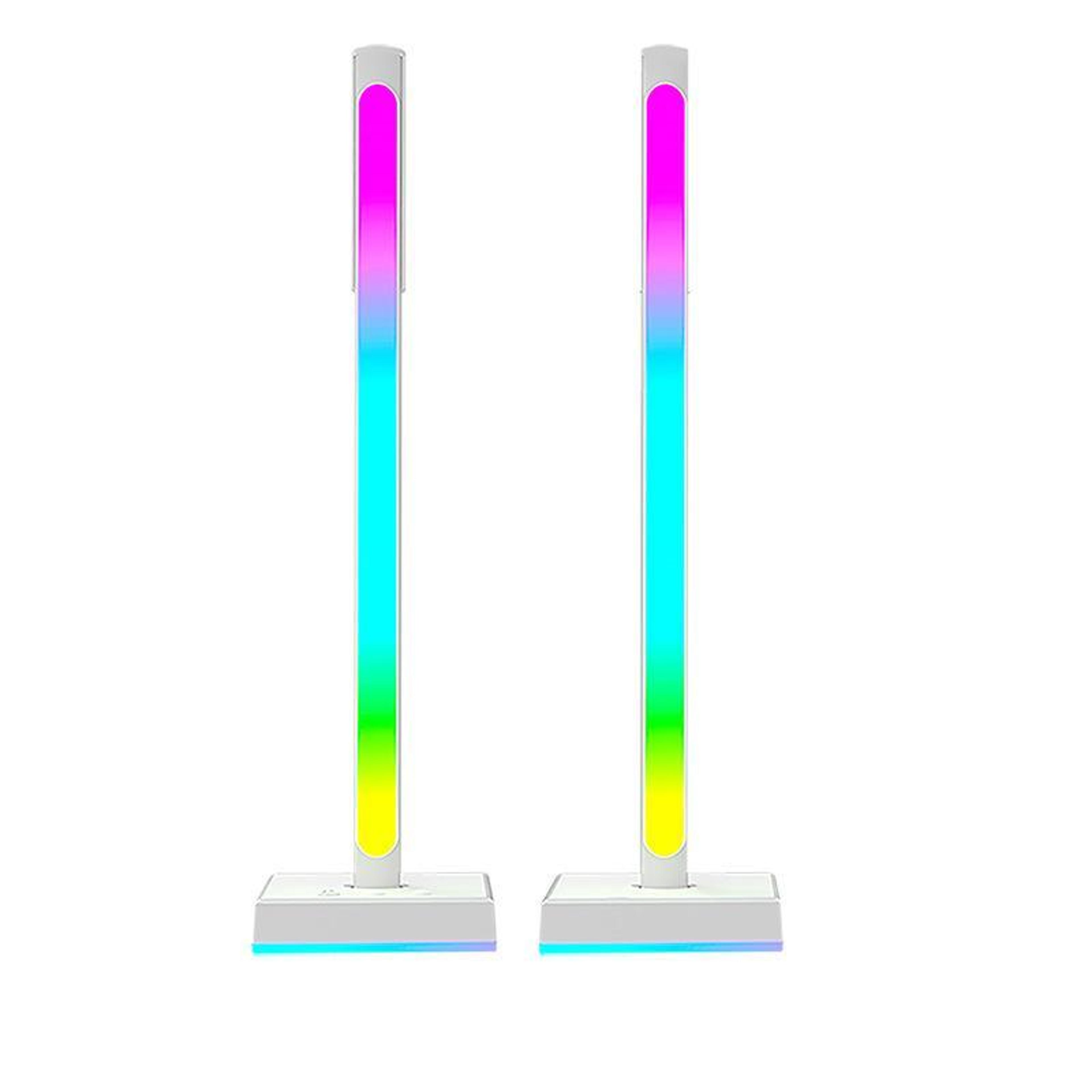 rgb headphone stand with music sync ambient light & smart desktop organizer