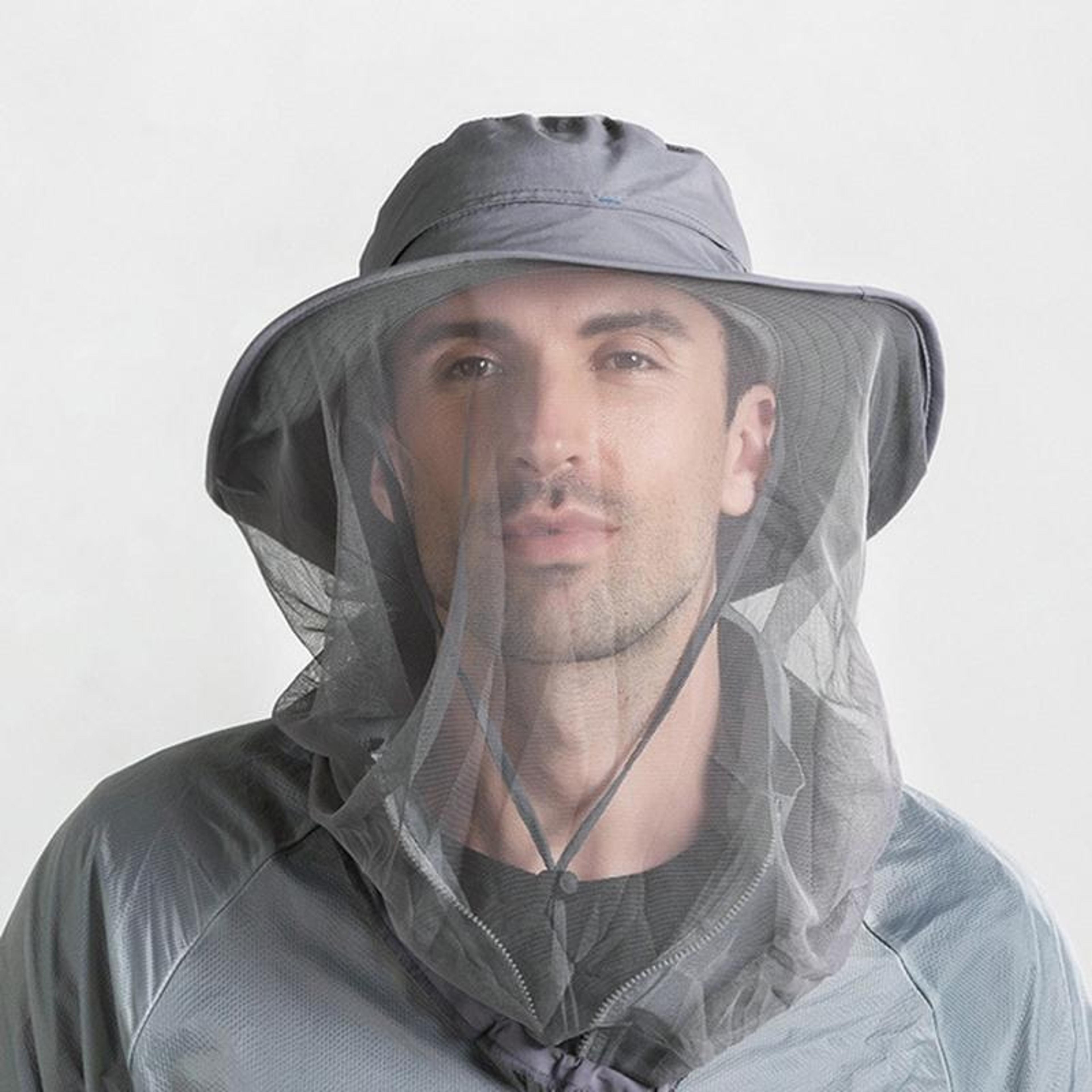outdoor anti-mosquito sun hat with breathable mesh net for fishing, hiking & camping