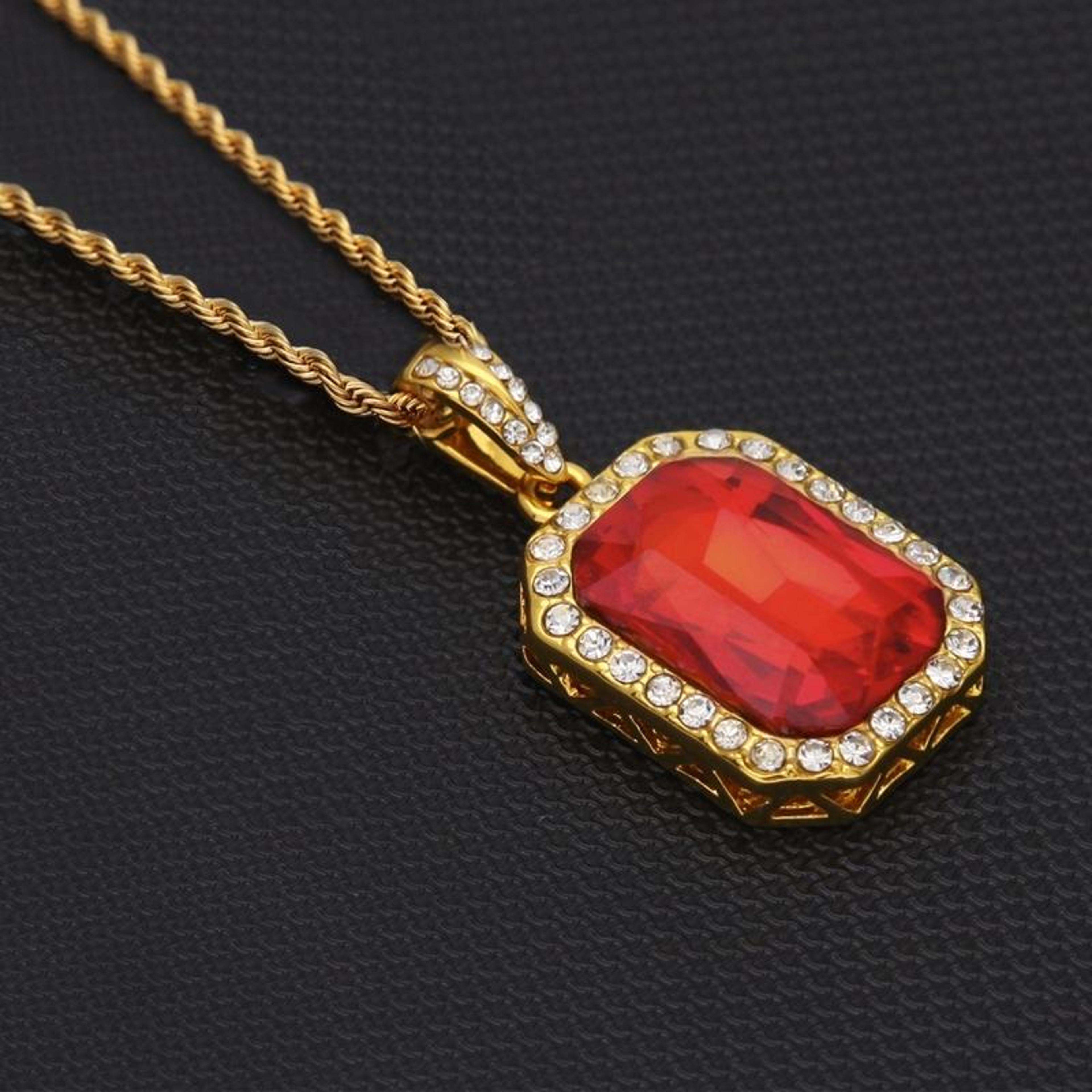 iced twist chain pendant necklace for men & women streetwear hip hop jewelry