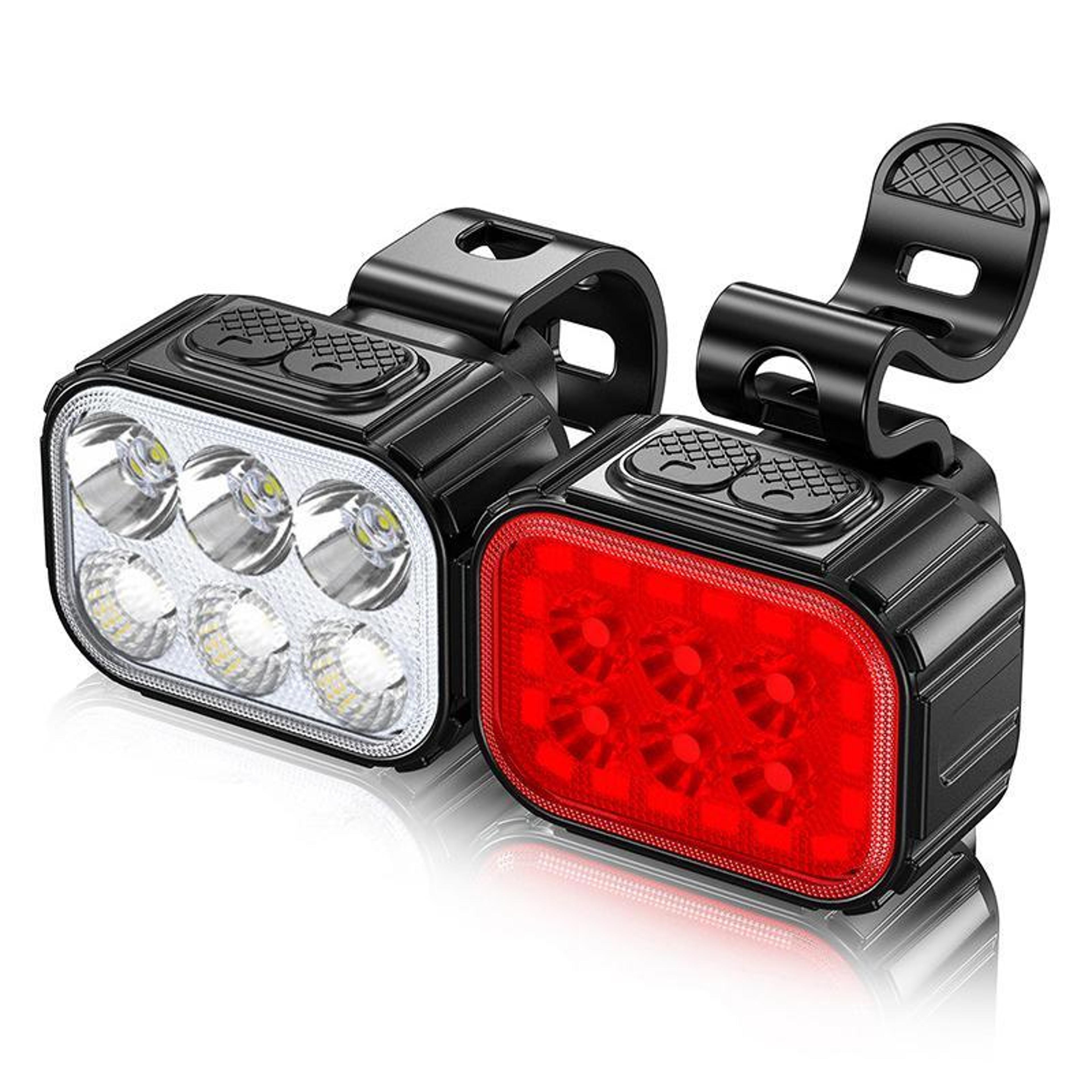 usb rechargeable bike lights front and rear set for safe night riding