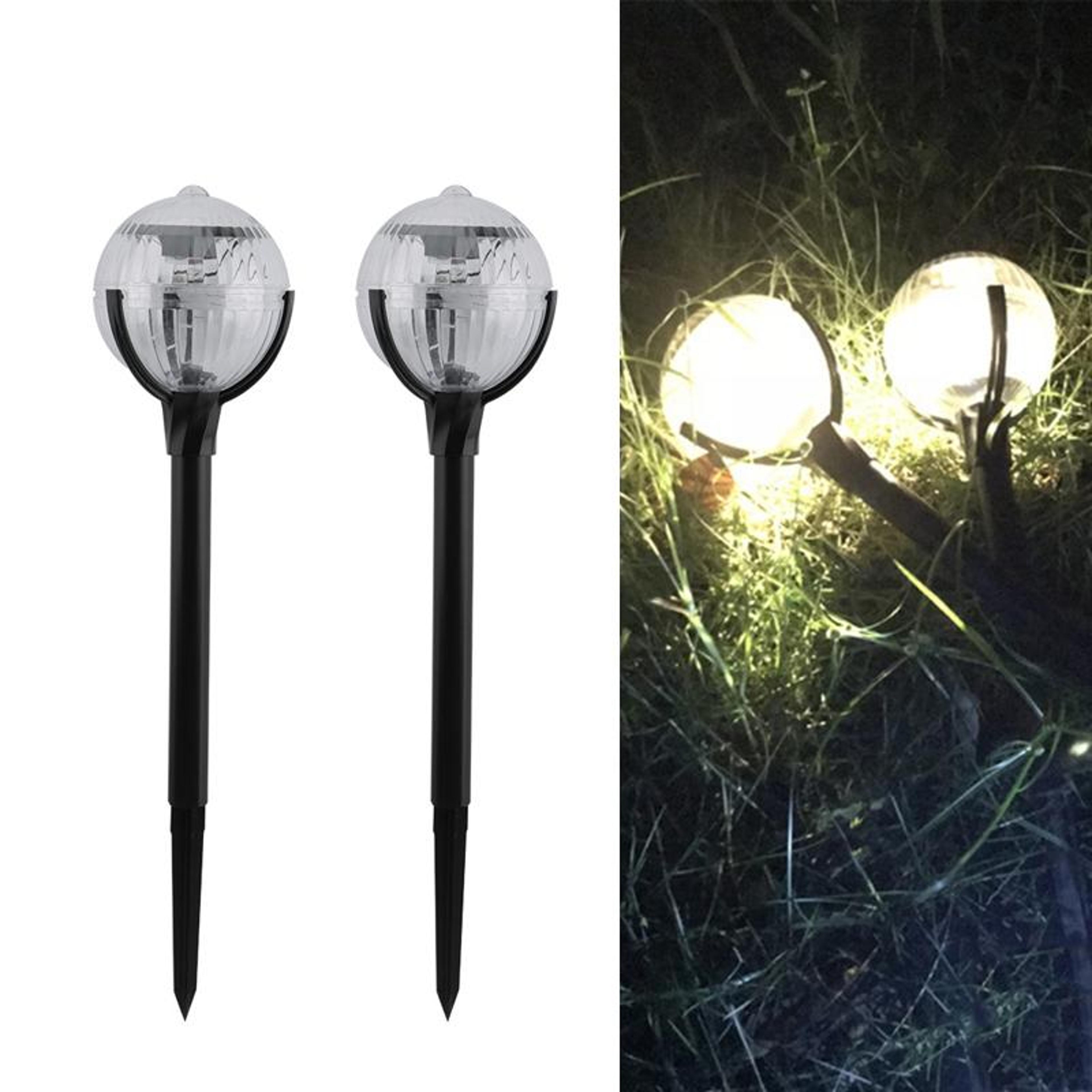 solar glow led garden stake lights 2pcs waterproof outdoor lawn decor