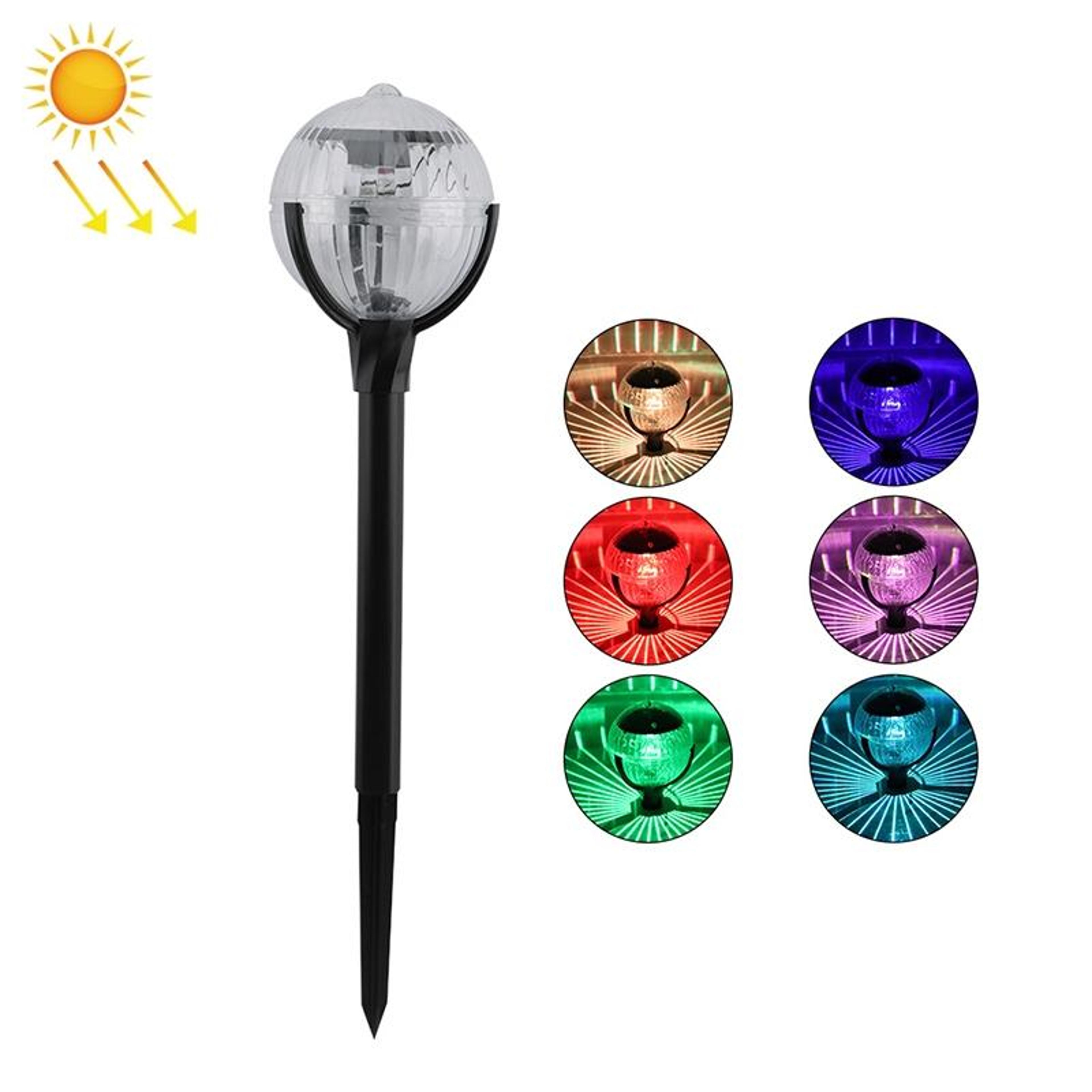 solar magic globe led lawn light, color changing waterproof garden stake light