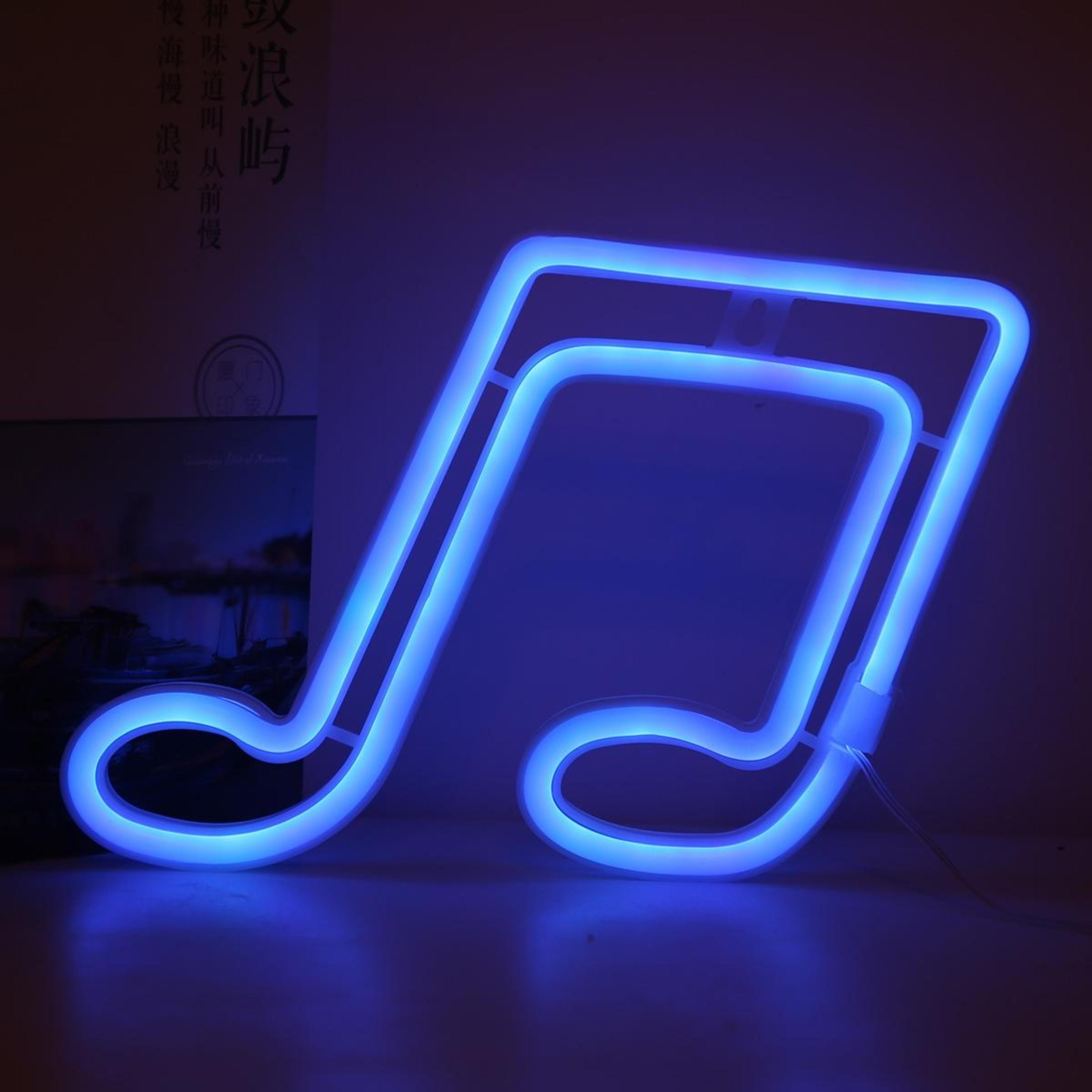 harmony glow musical note led neon wall light for music room decor & bedroom ambiance
