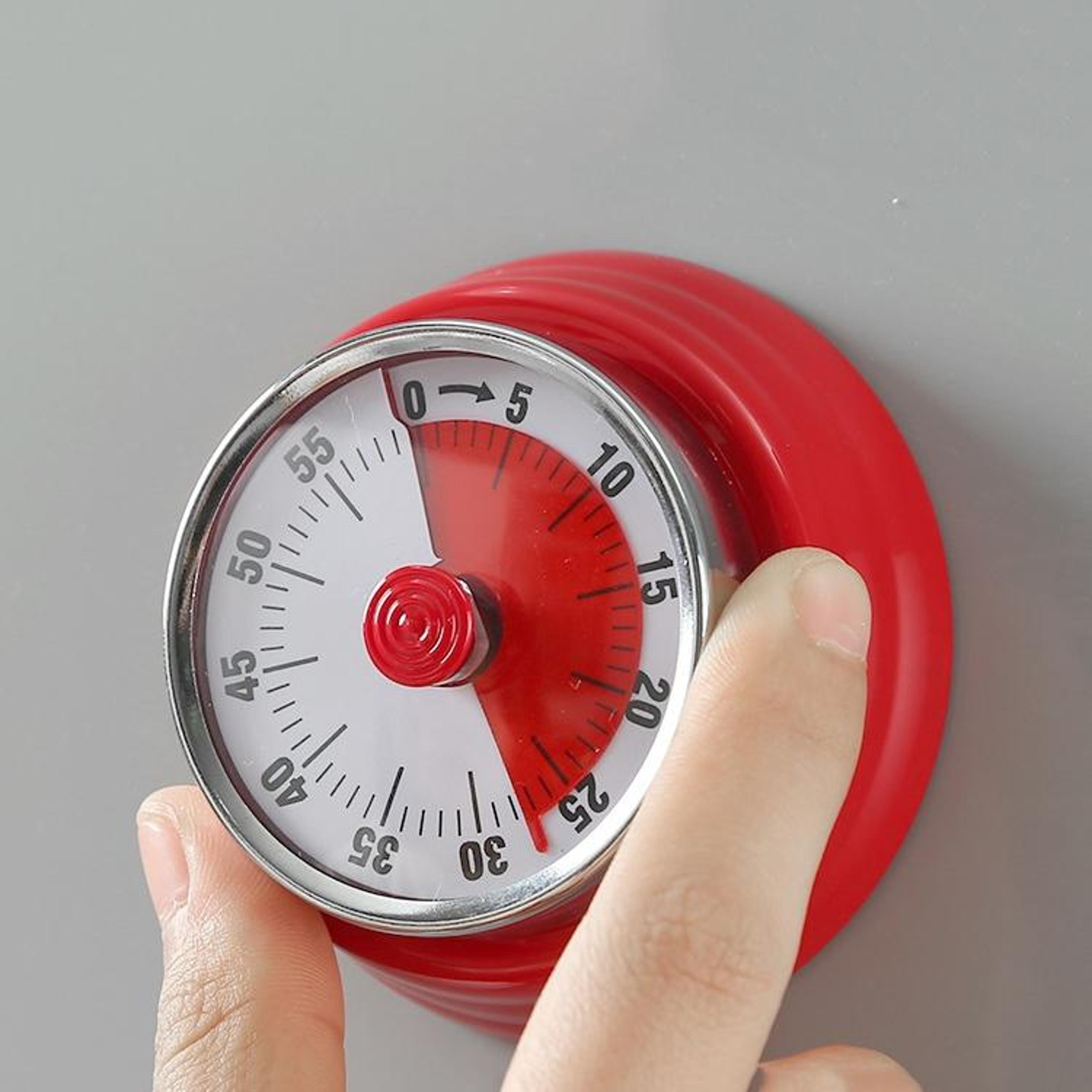 magnetic stainless steel kitchen timer with loud alarm for cooking, baking & study sessions