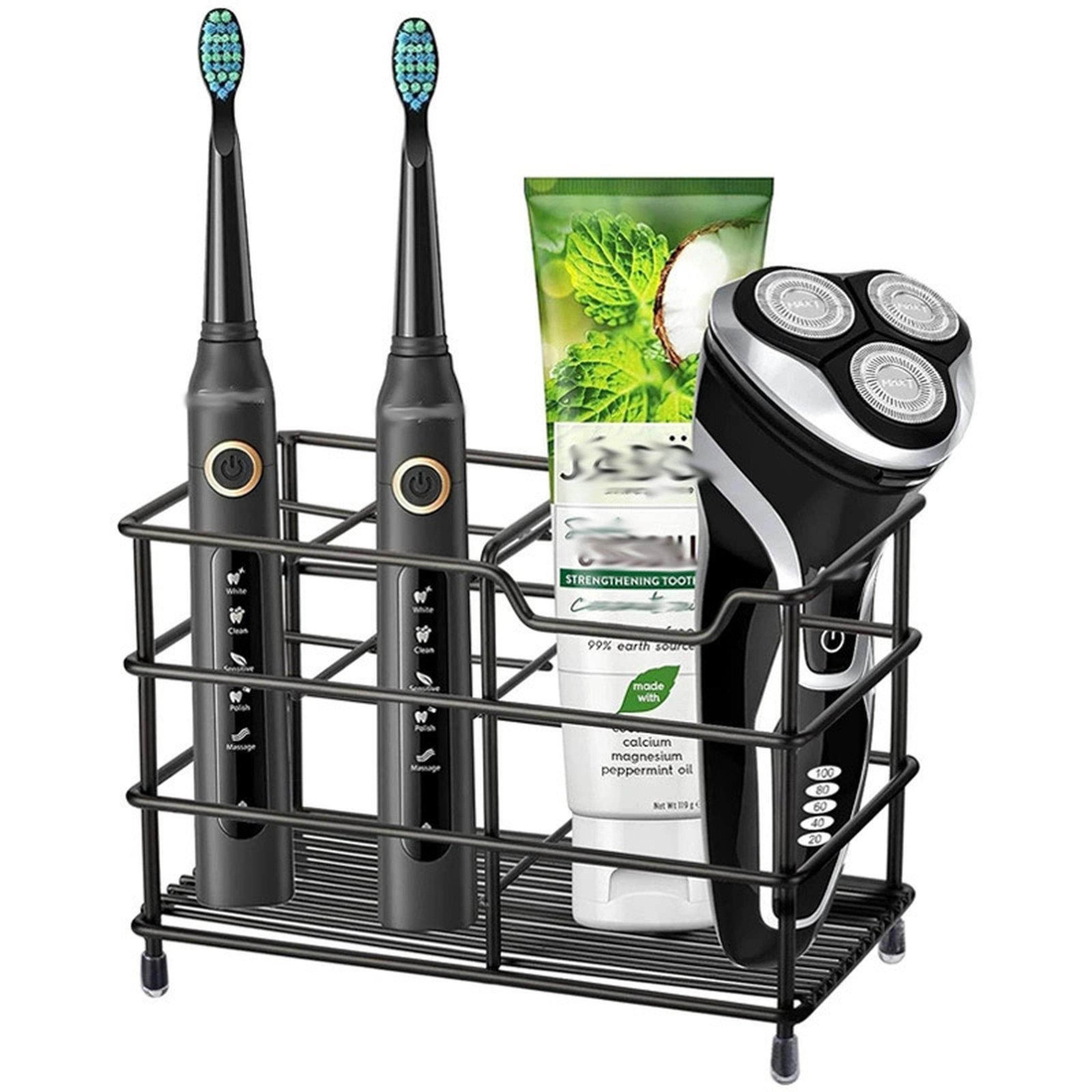bathroom organizer toothbrush holder & razor storage rack