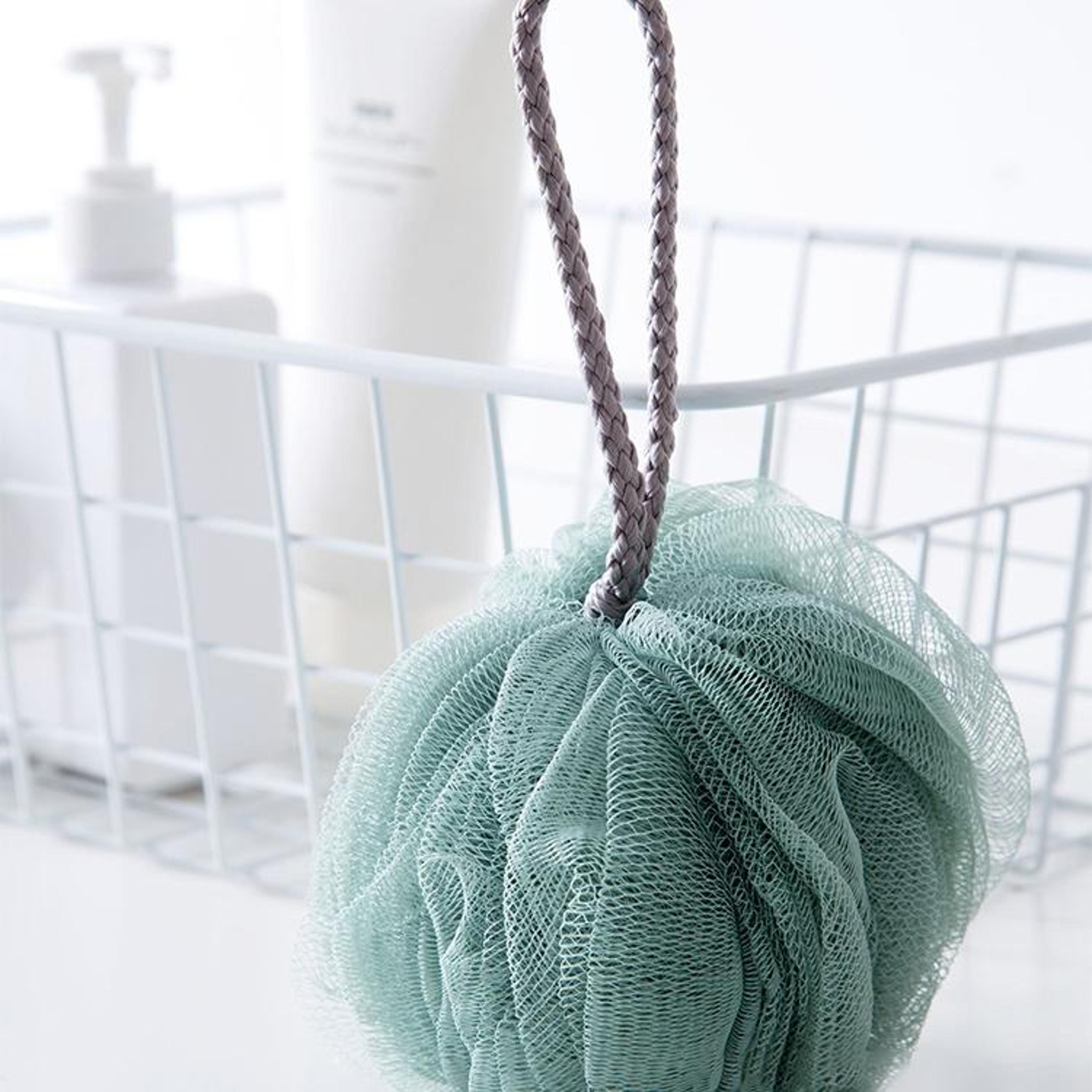 exfoliating bath flower shower sponge ball for smooth & radiant skin