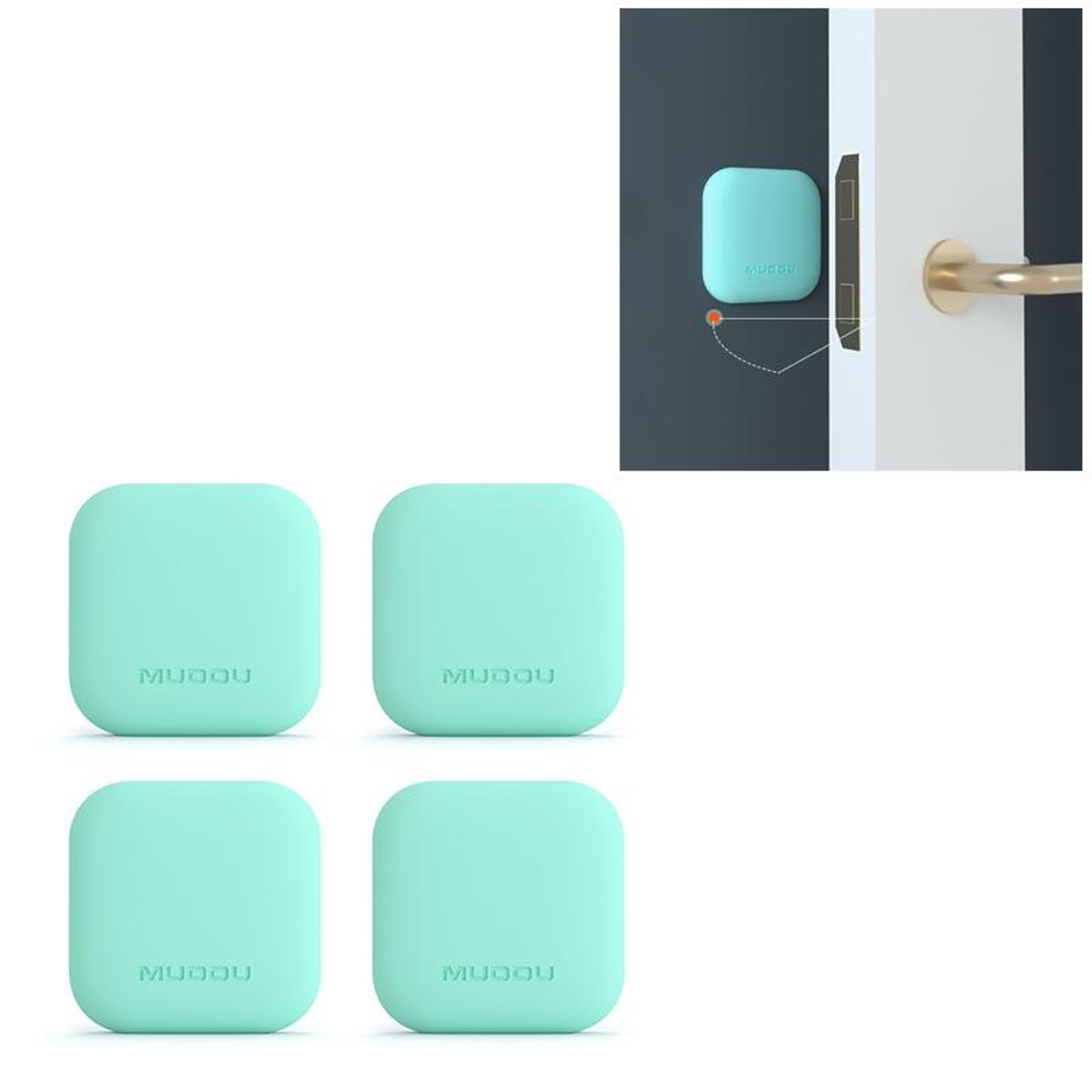 silicone door handle wall protector pads, self-adhesive door stopper wall protector 4pcs
