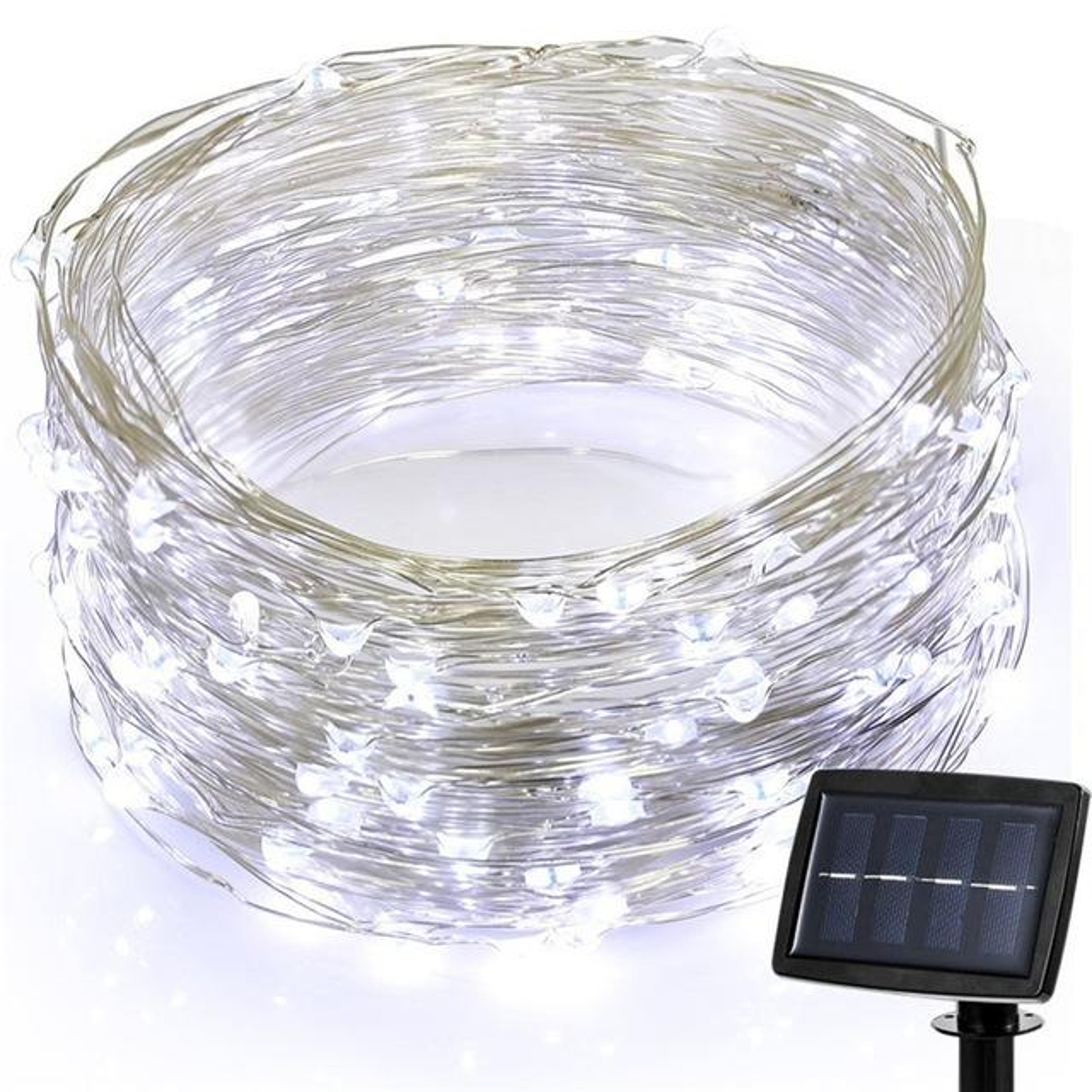 solar fairy string lights 22m 200 led outdoor garden lights with 8 lighting modes