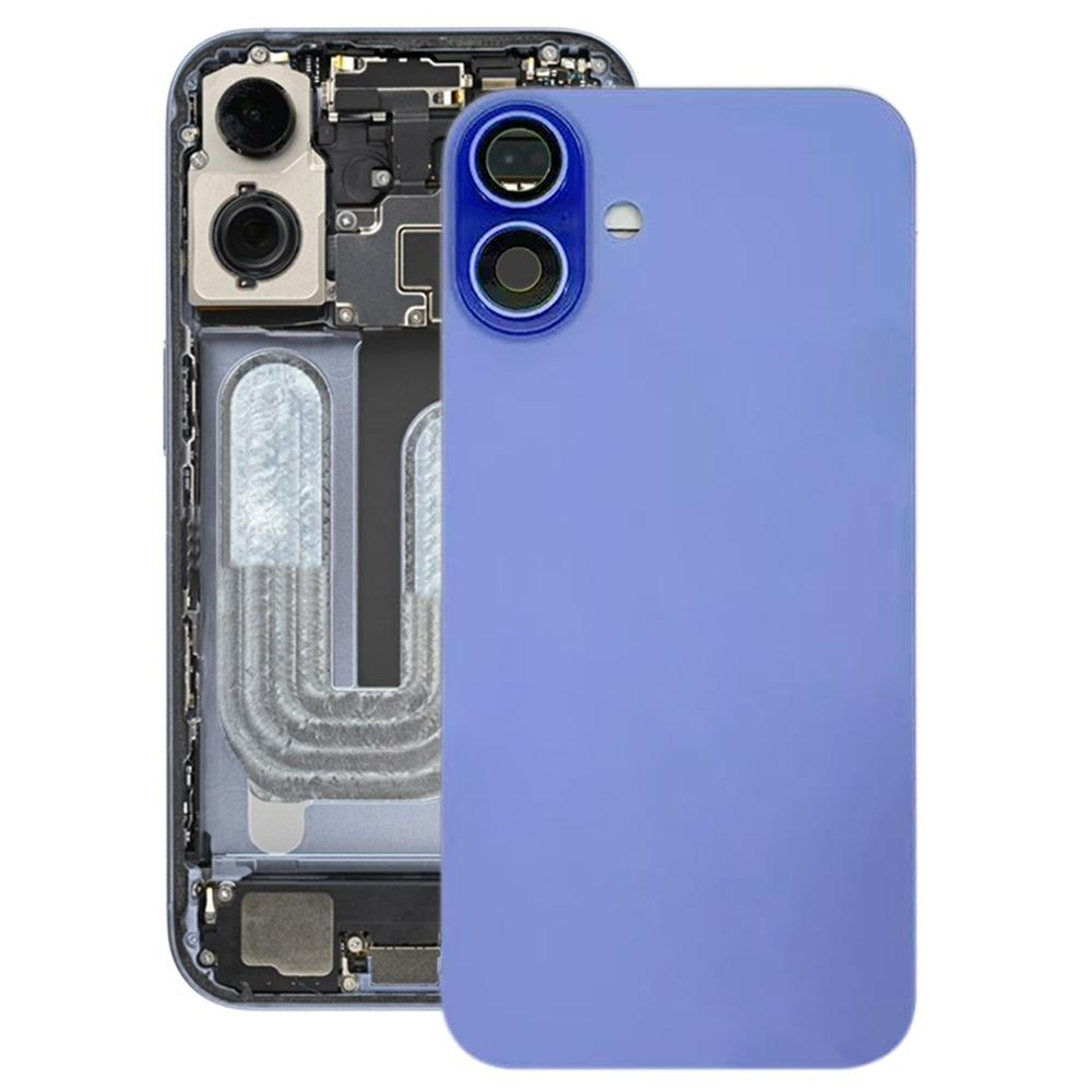 iphone 16 & 16 plus back cover replacement with camera lens frame