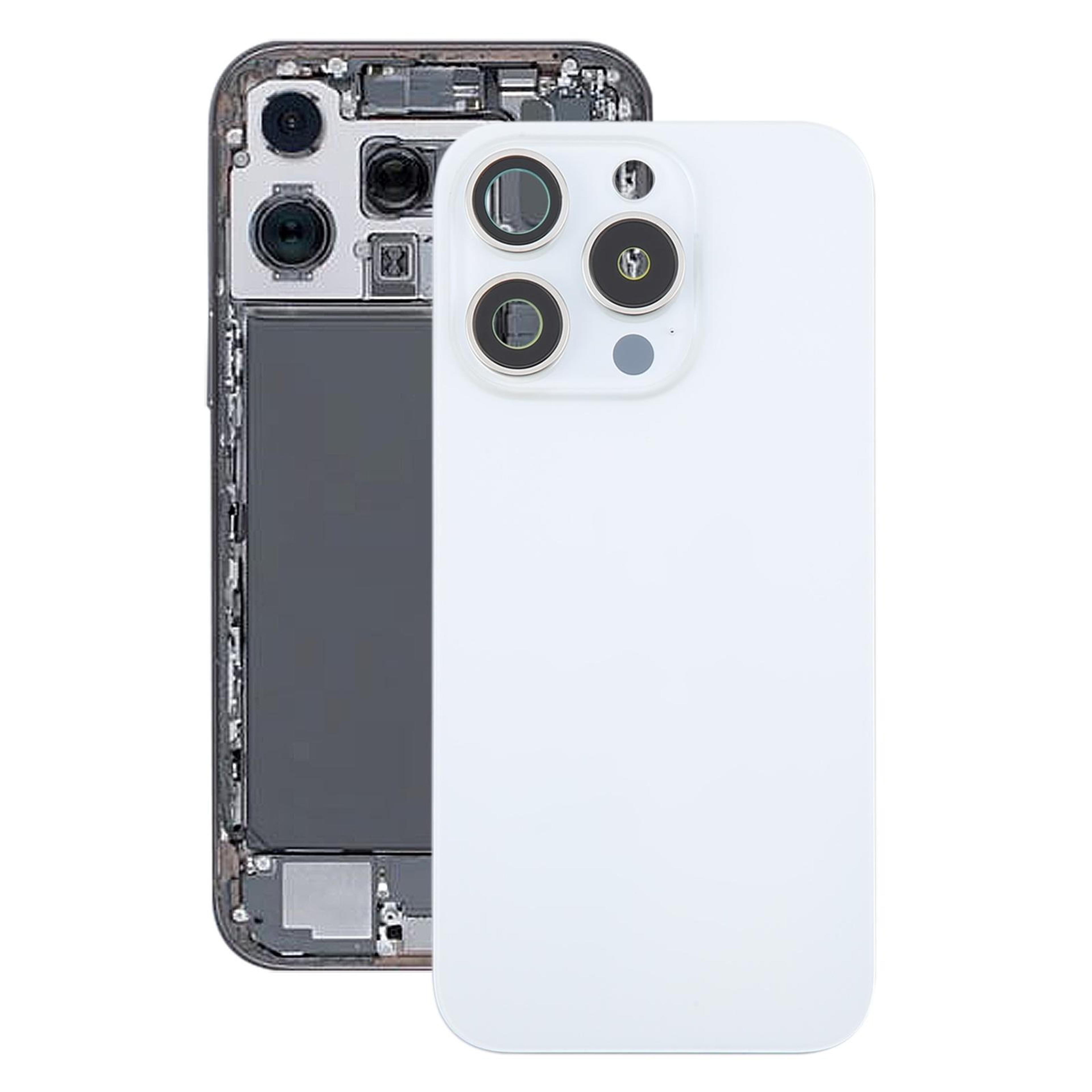 premium iphone 16 pro glass back cover replacement with magsafe magnet & camera lens frame