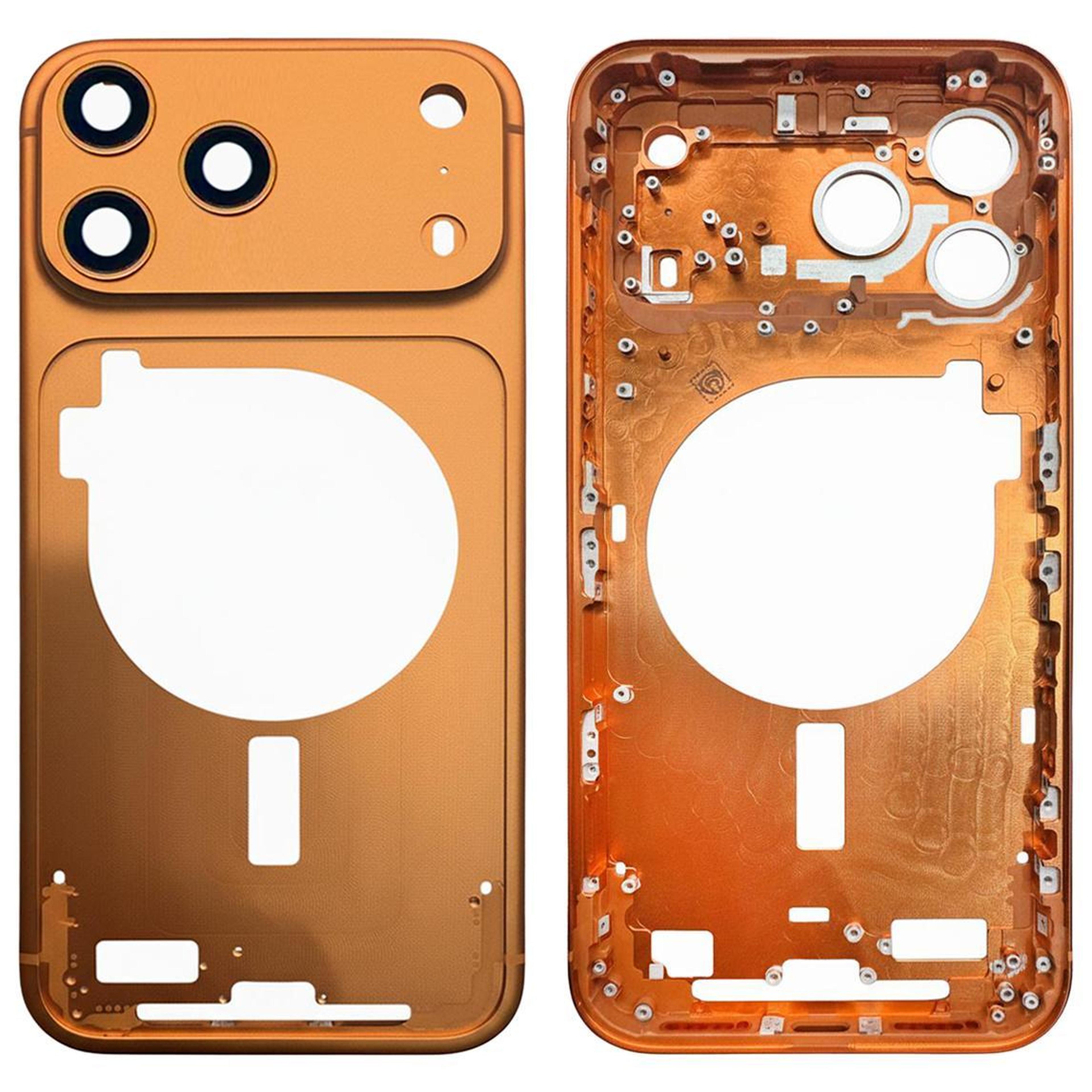iphone 17 pro middle frame bezel replacement with integrated camera lens cover