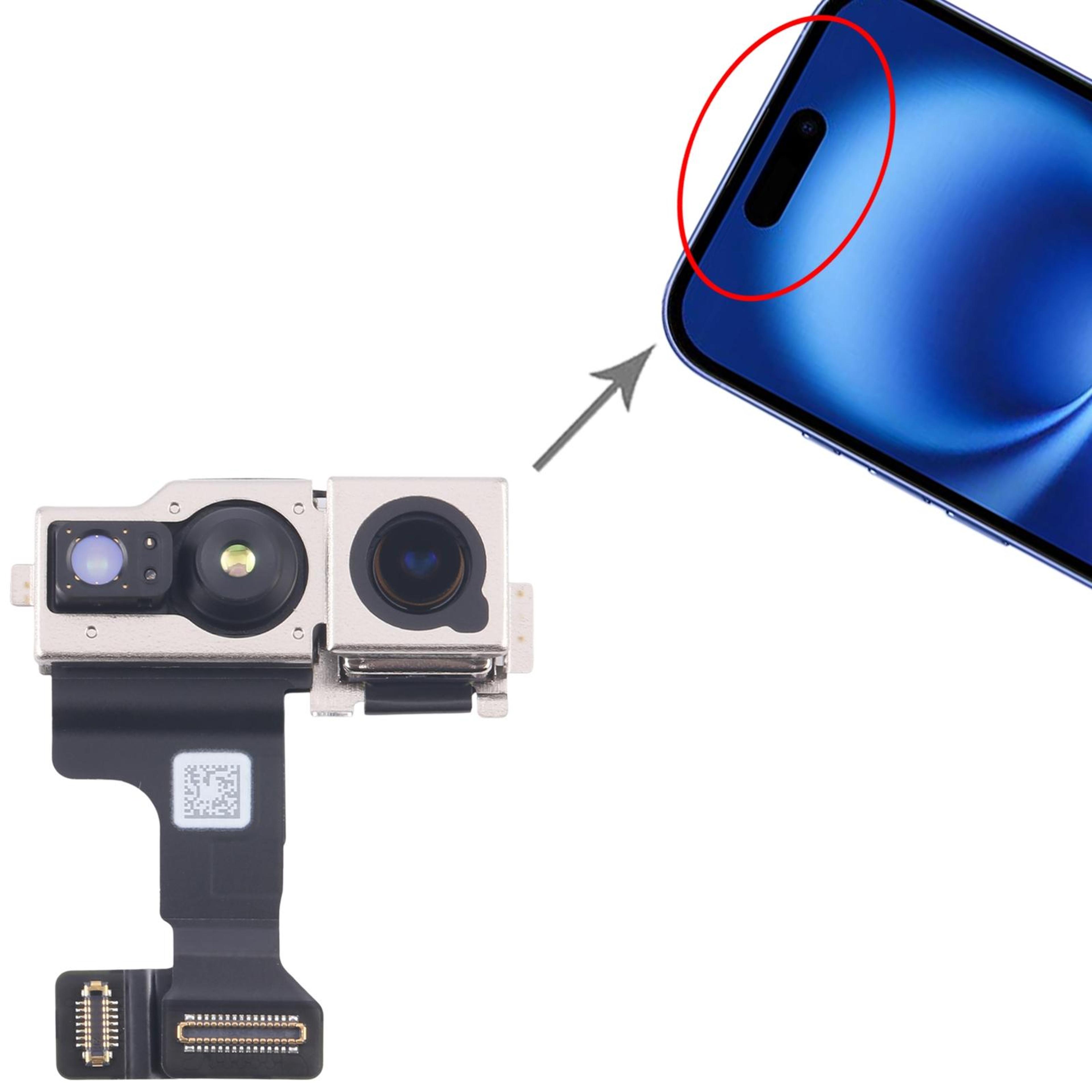 iphone 16 series front camera replacement module for clear selfies & video calls