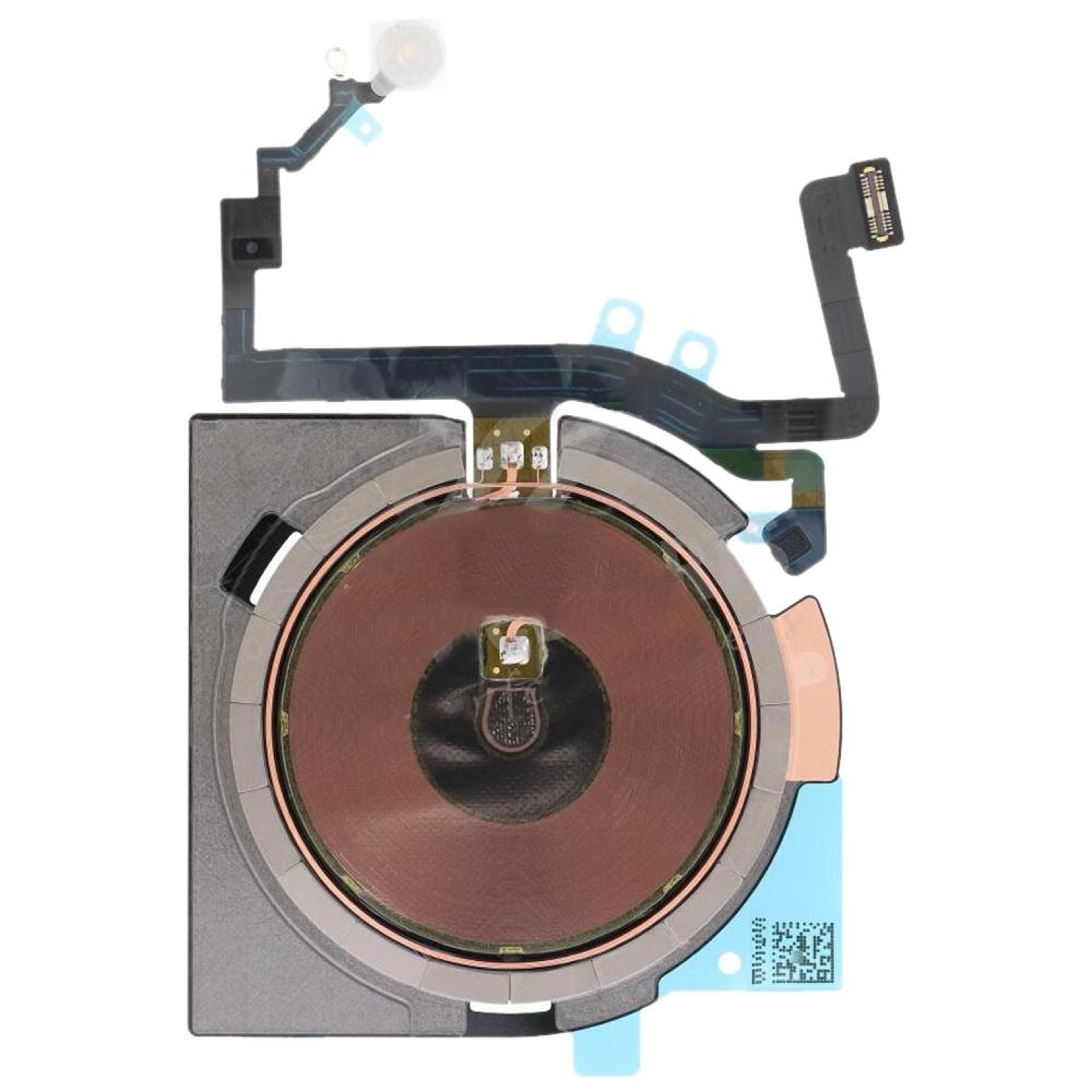 iphone 15 series wireless charging coil & nfc flex cable replacement with flashlight assembly