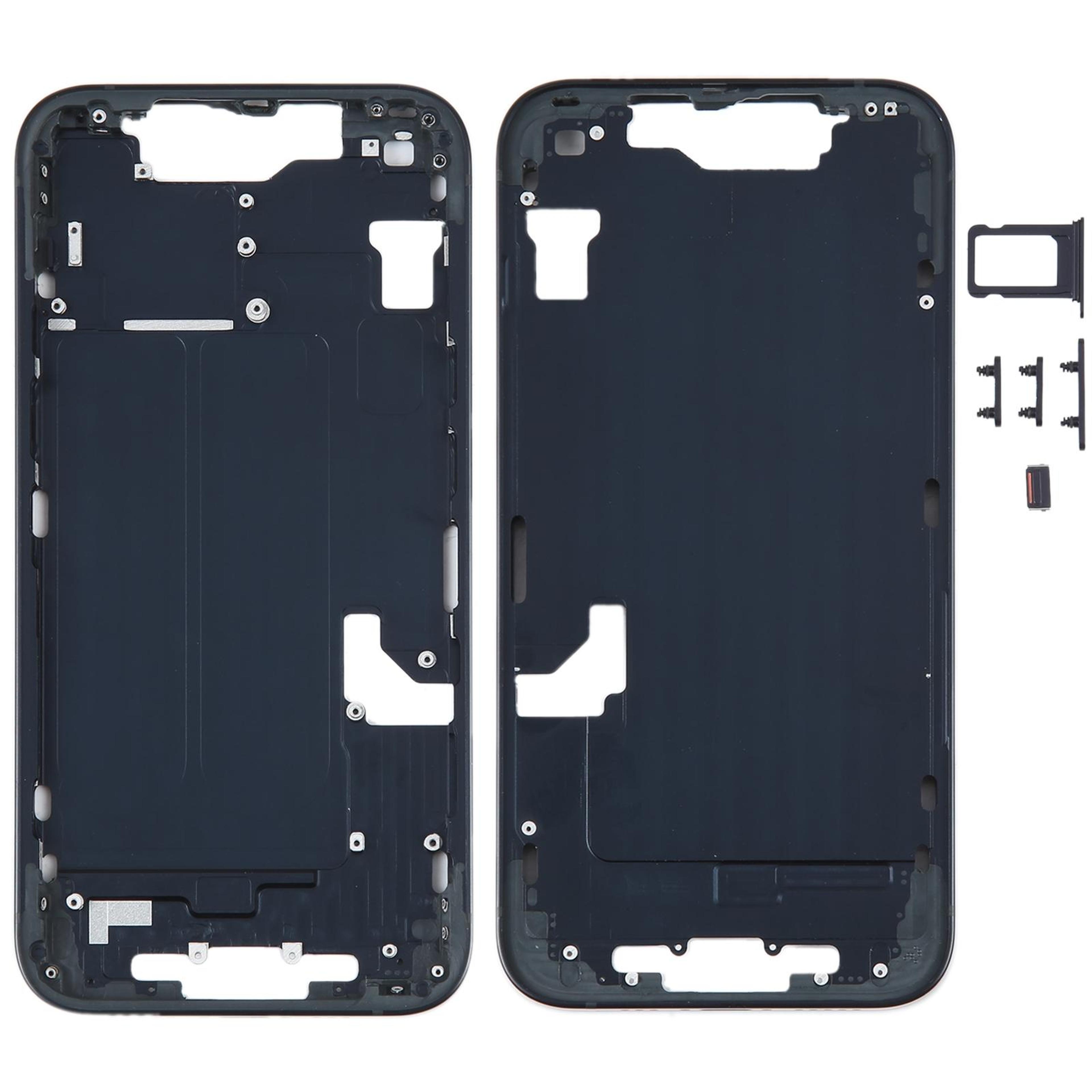 premium iphone 14 middle frame replacement with side keys, precision iphone 14 frame housing