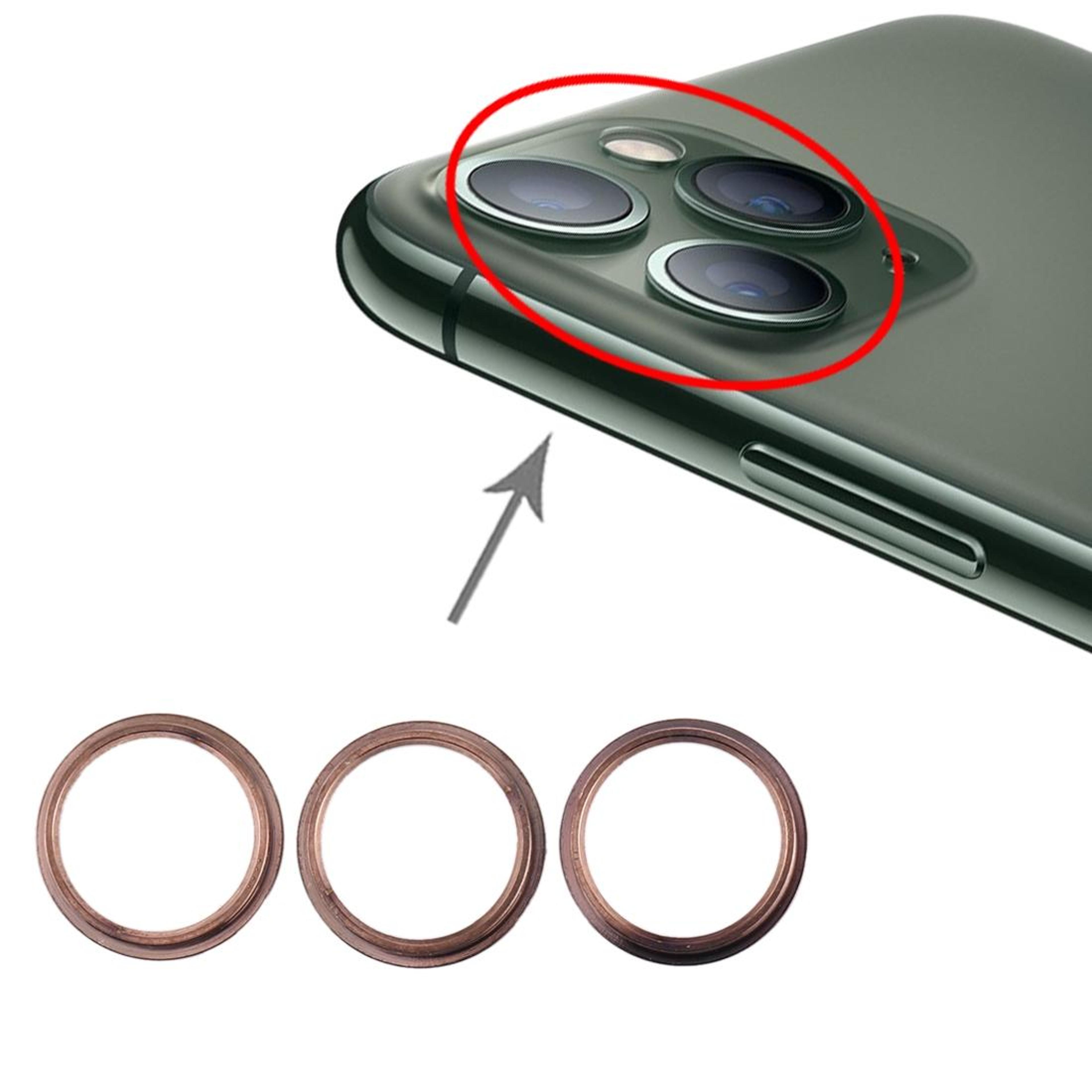 iphone 11 pro & 11 pro max rear camera lens metal protector ring replacement set