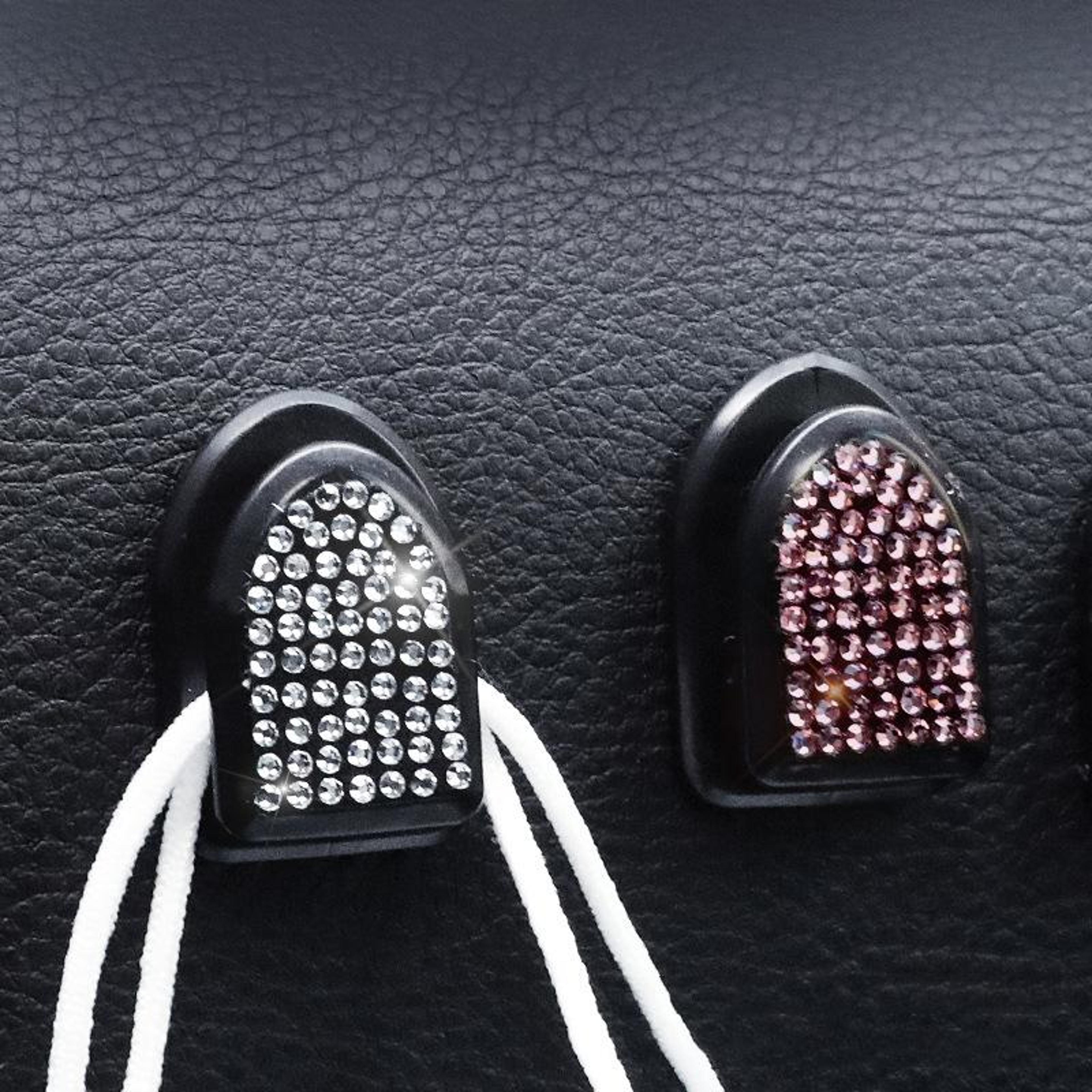 luxury rhinestone car seat hook organizer for bags, purses & backseat storage