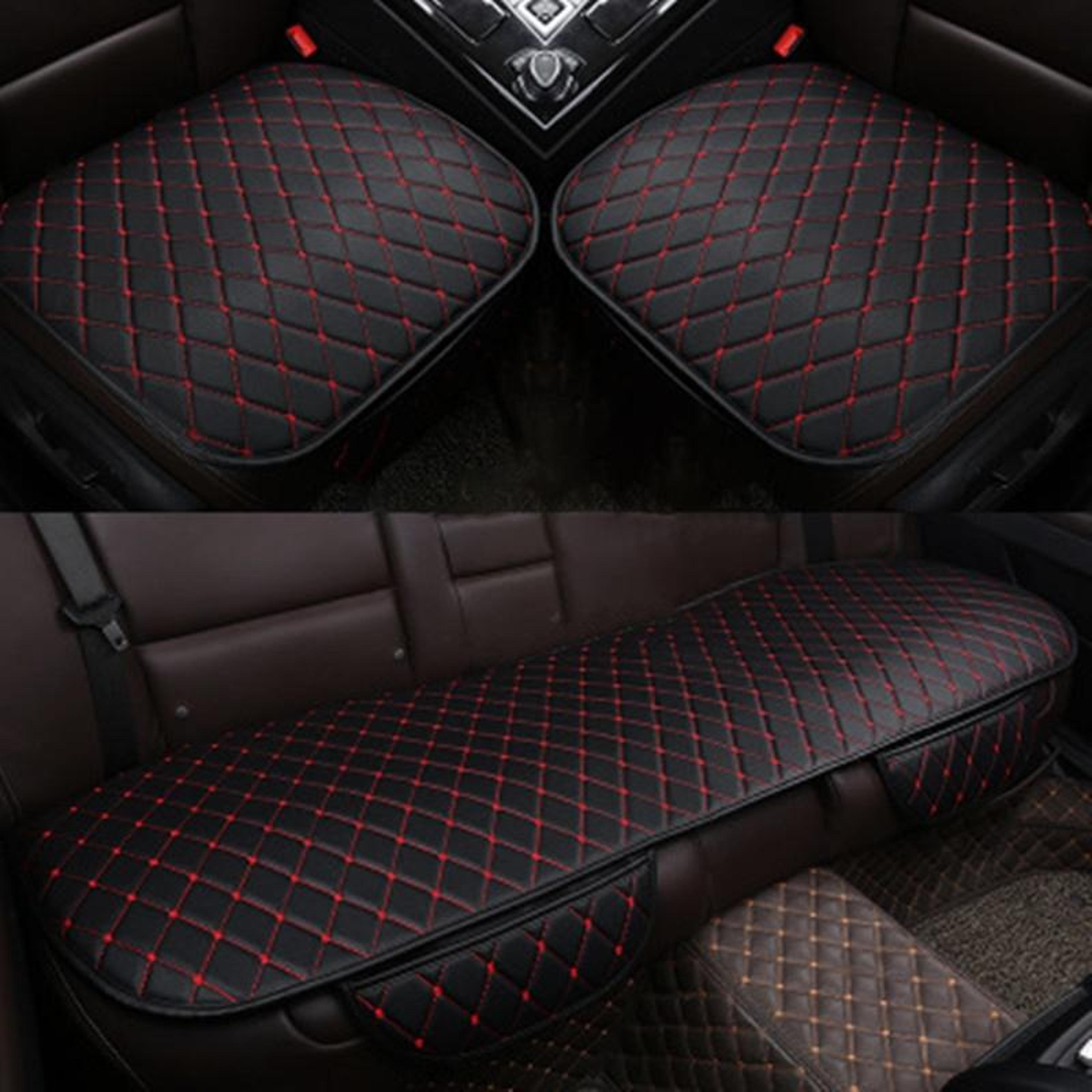 universal anti-slip car seat cushion cover for rear seats pu leather comfort mat