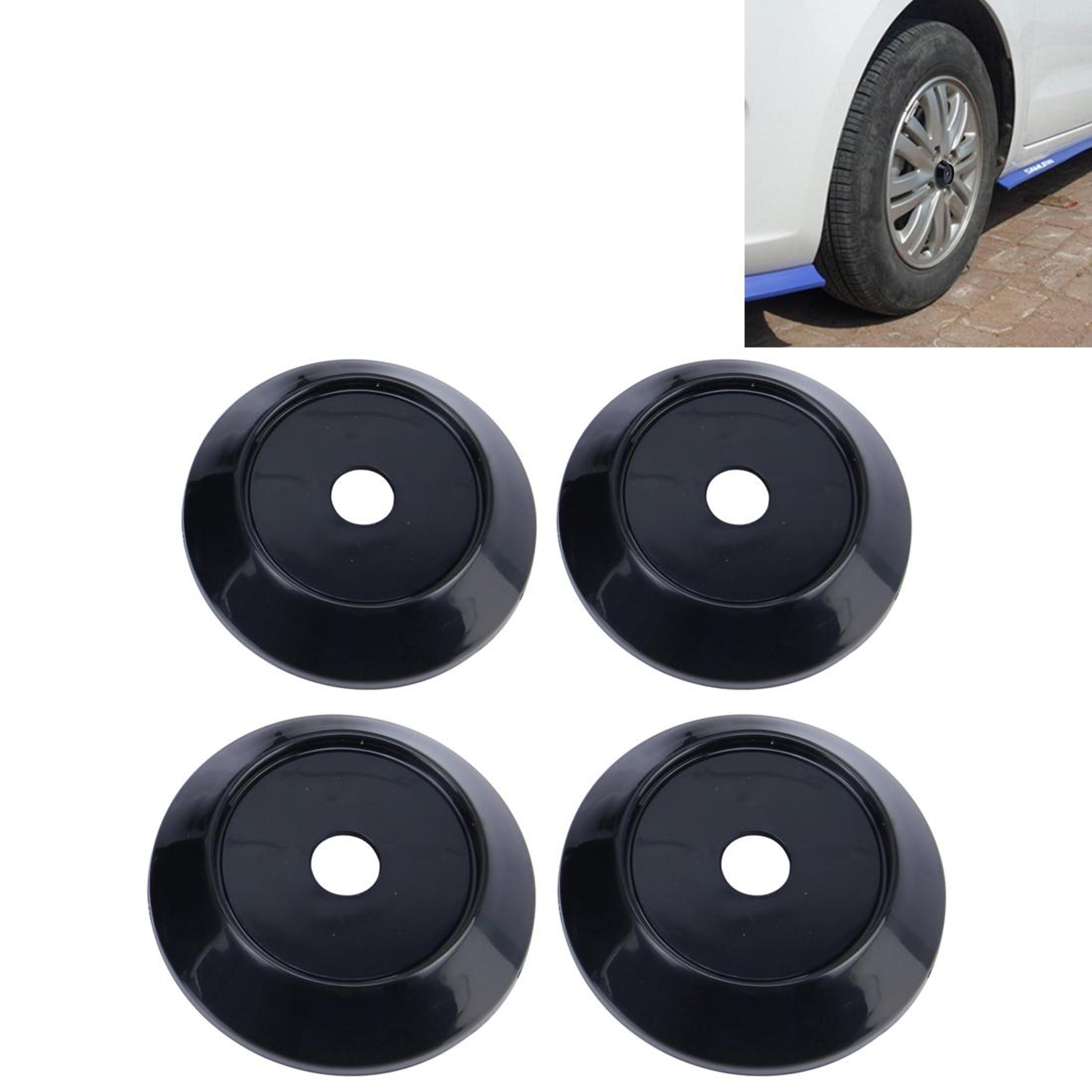 4pcs premium wheel hub center caps with car emblem stickers set