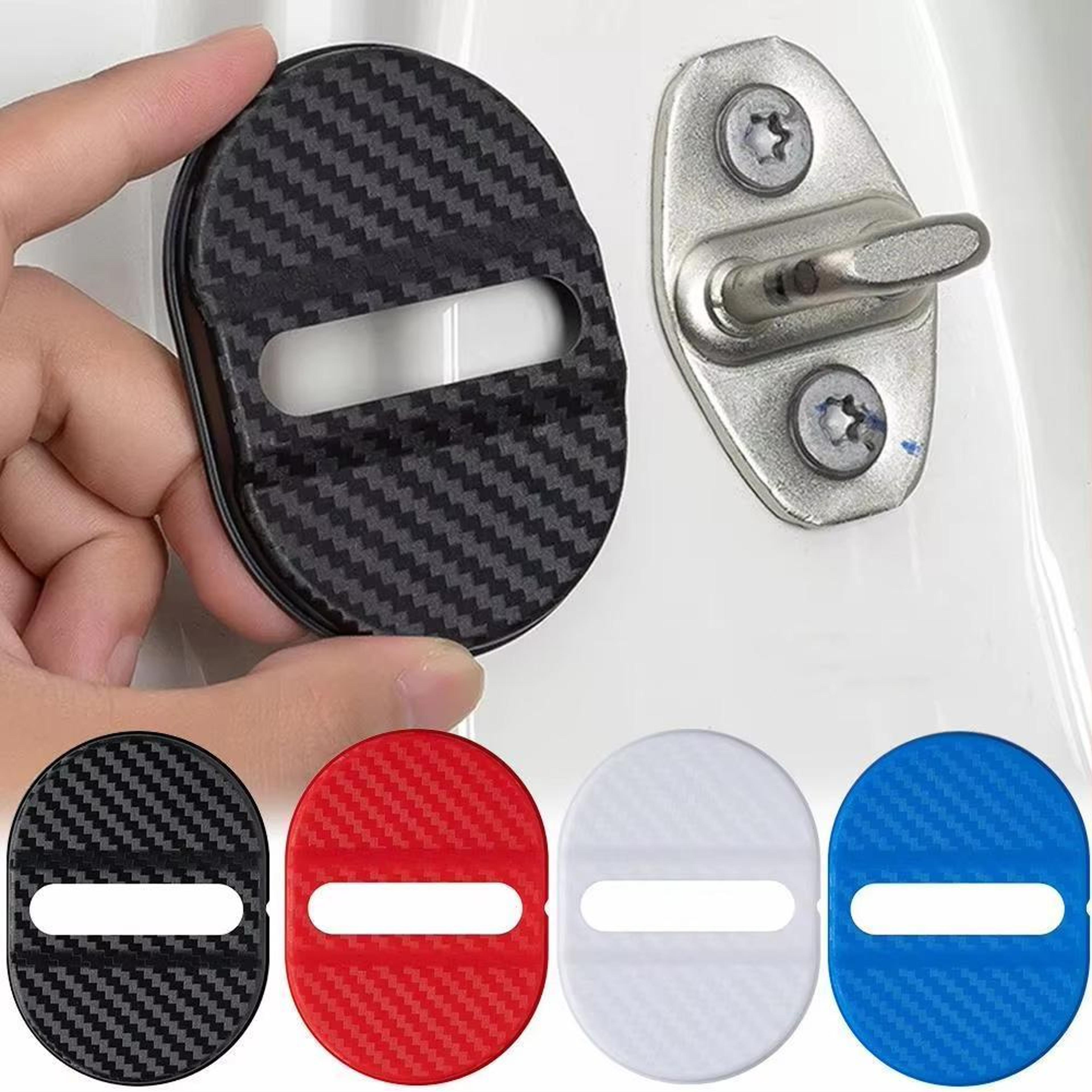car door latch protector covers, anti-rust door lock cover with noise-reducing shock absorption 5 sets
