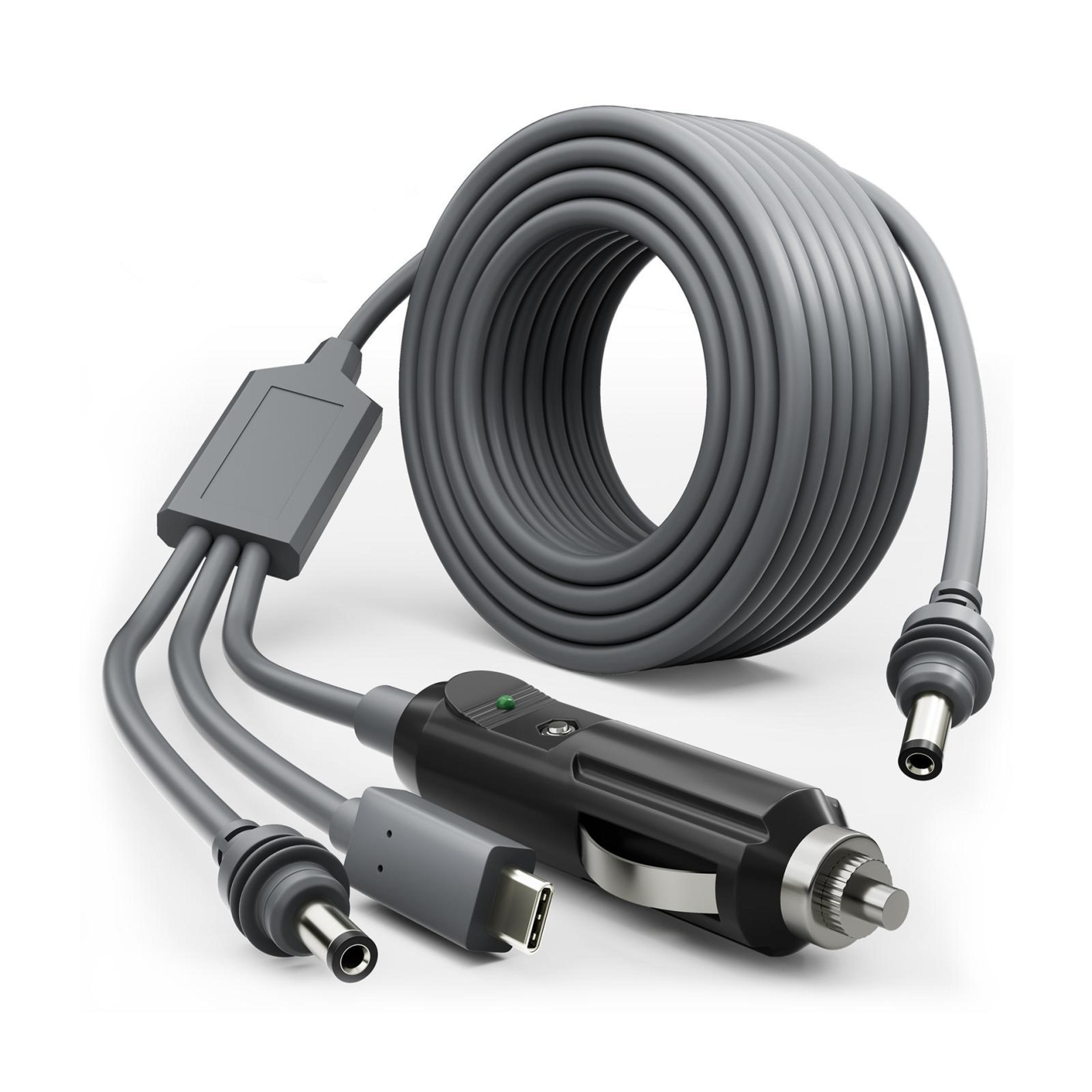 starlink mini 3-in-1 car charger cable usb-c pd 100w dc power adapter for 4th gen mini