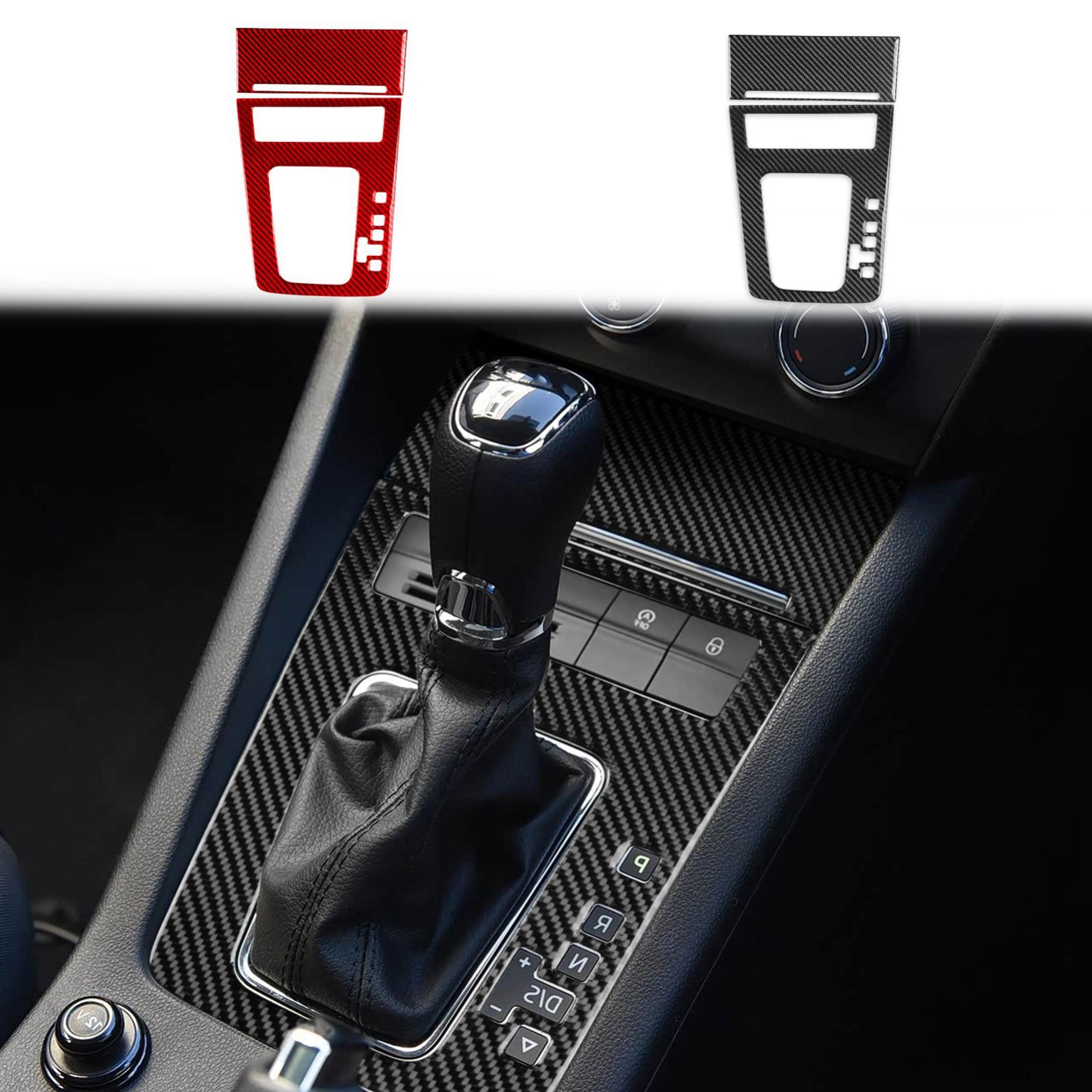 carbon fiber gear shift panel trim cover for skoda octavia 2017-2021 rhd interior upgrade
