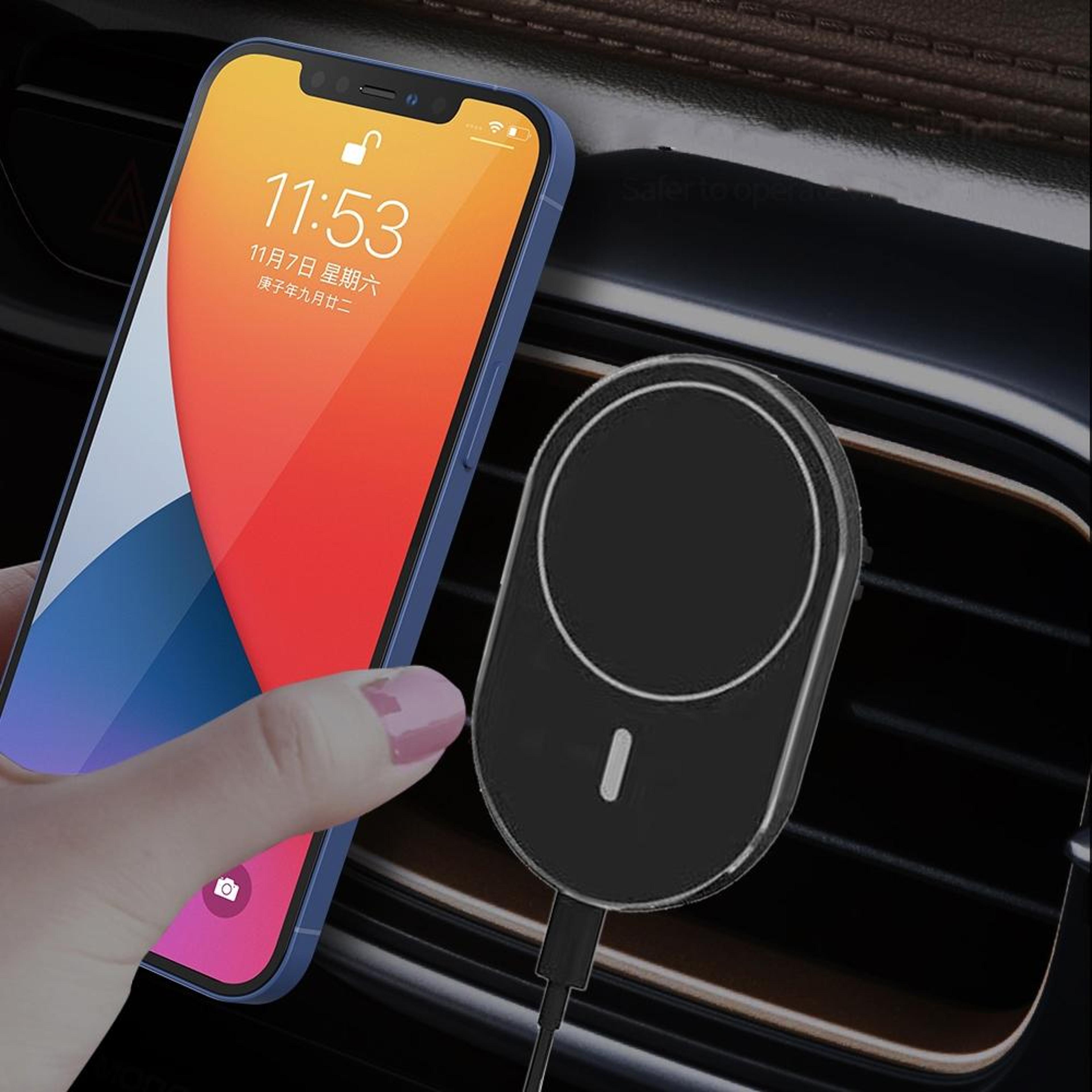 magdrive x19 magsafe car charger vent mount with 15w fast wireless charging