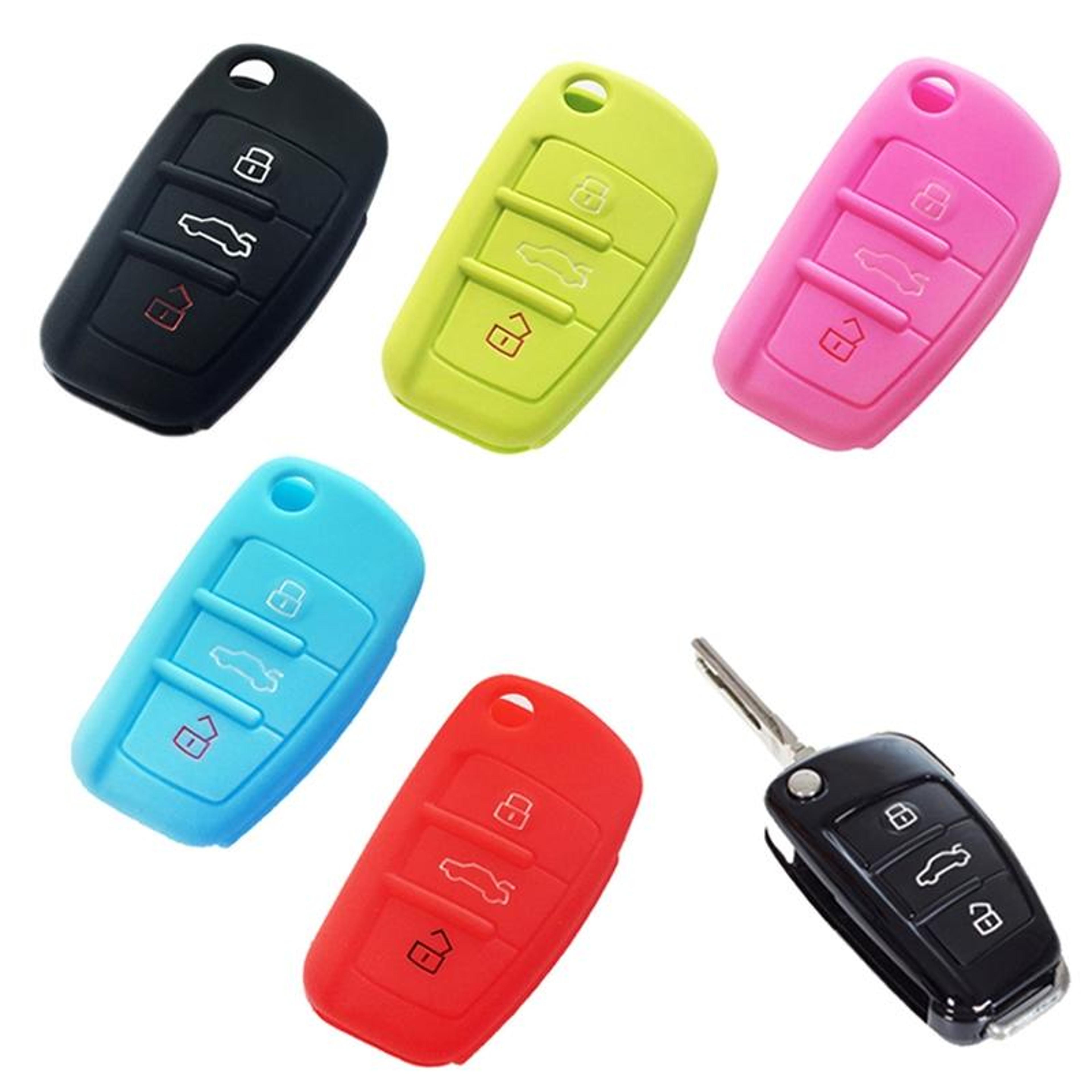 audi silicone flip key fob cover set 2pcs shockproof remote key protector for a1 a3 q3
