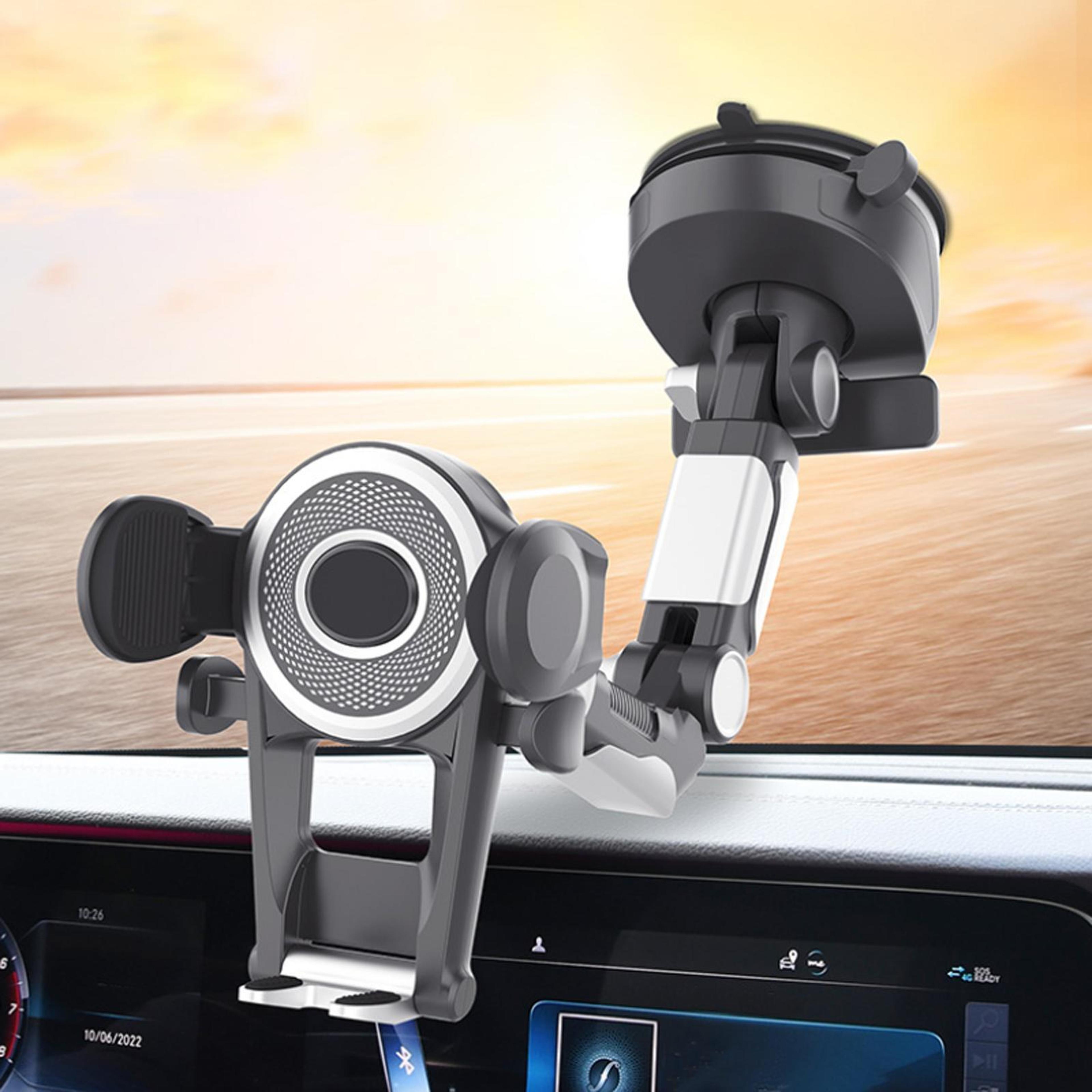 360° rotating car phone holder with suction cup mount & temporary parking number display