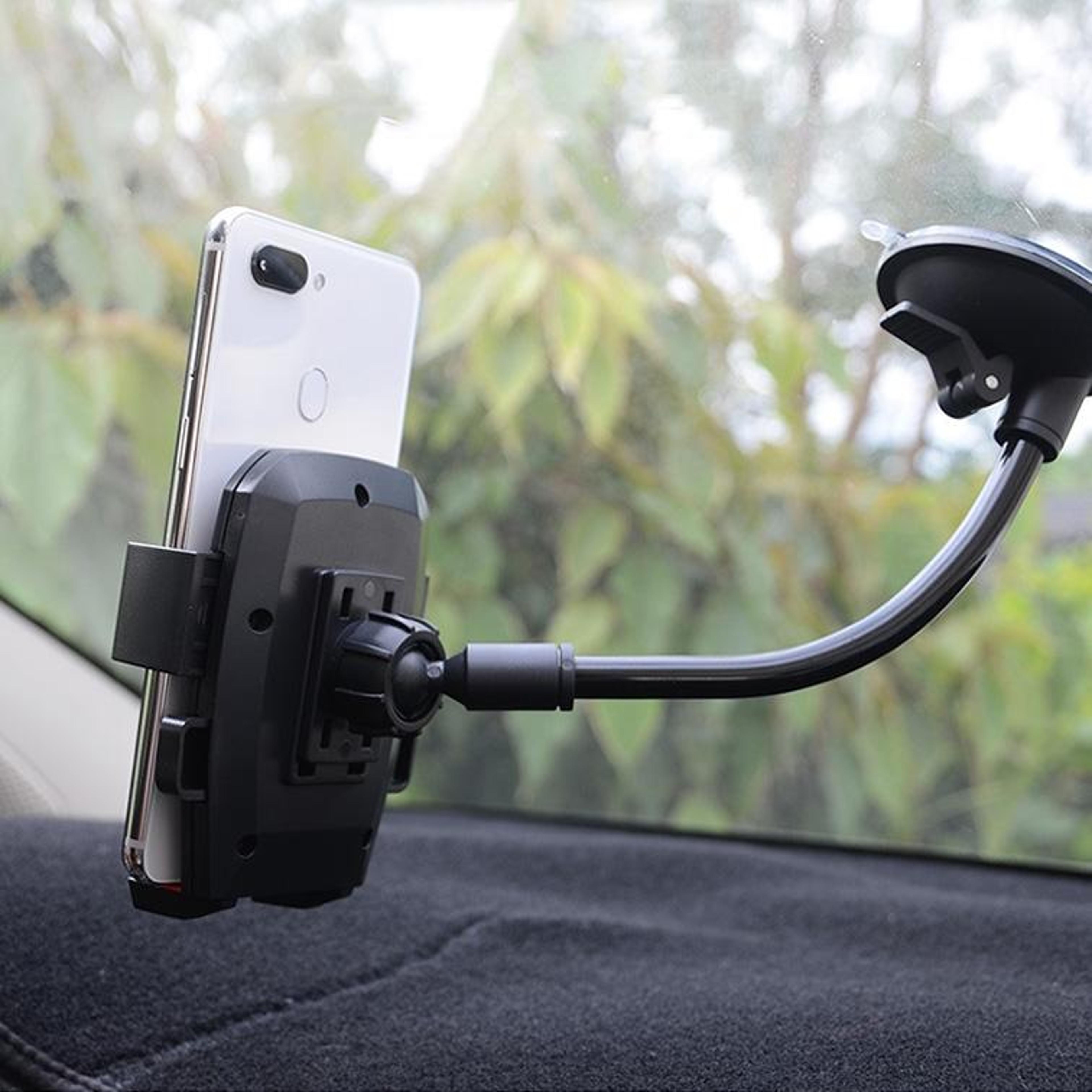 windshield car phone holder with strong suction cup & one-touch lock