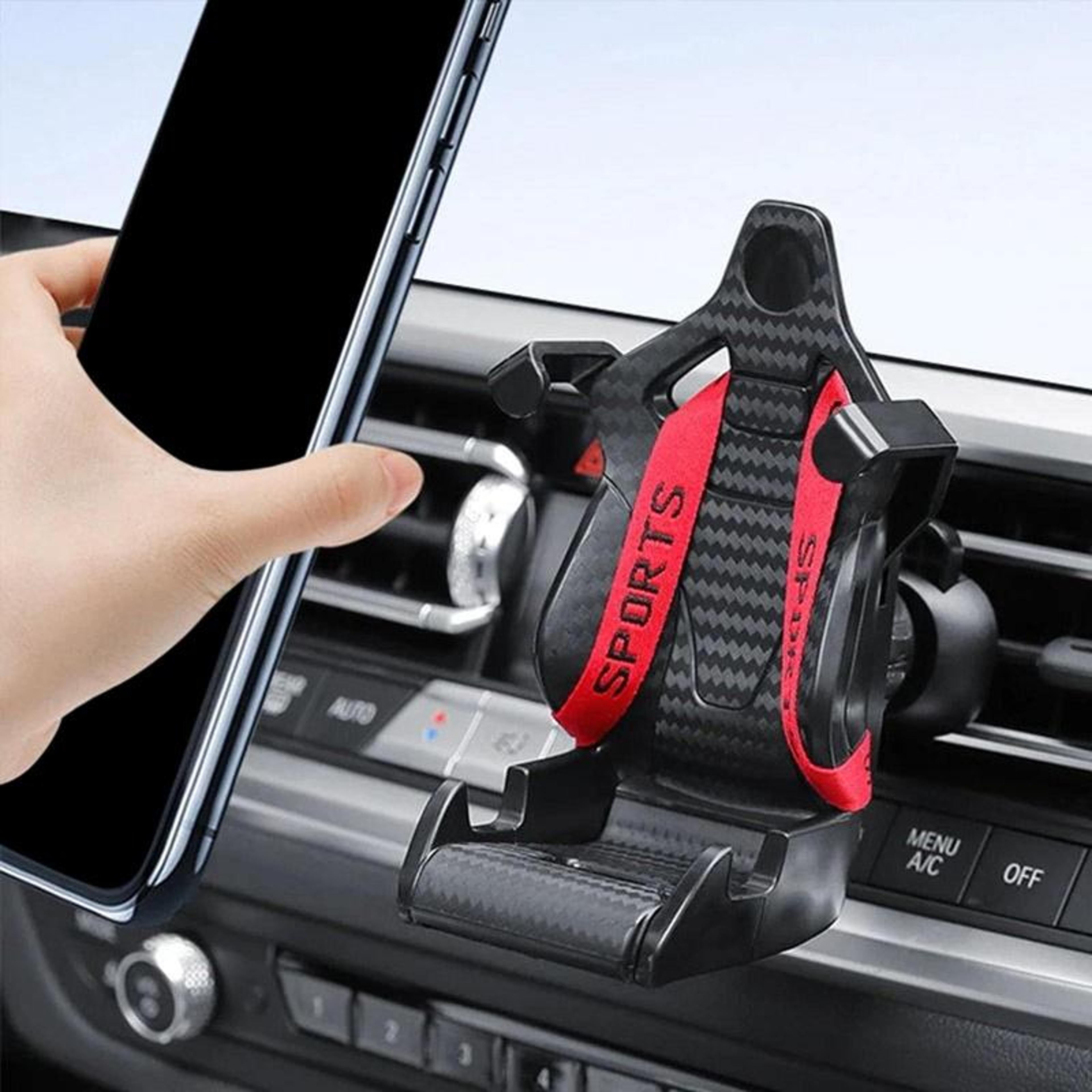 360° gravity lock car phone holder air vent mount for secure hands-free navigation