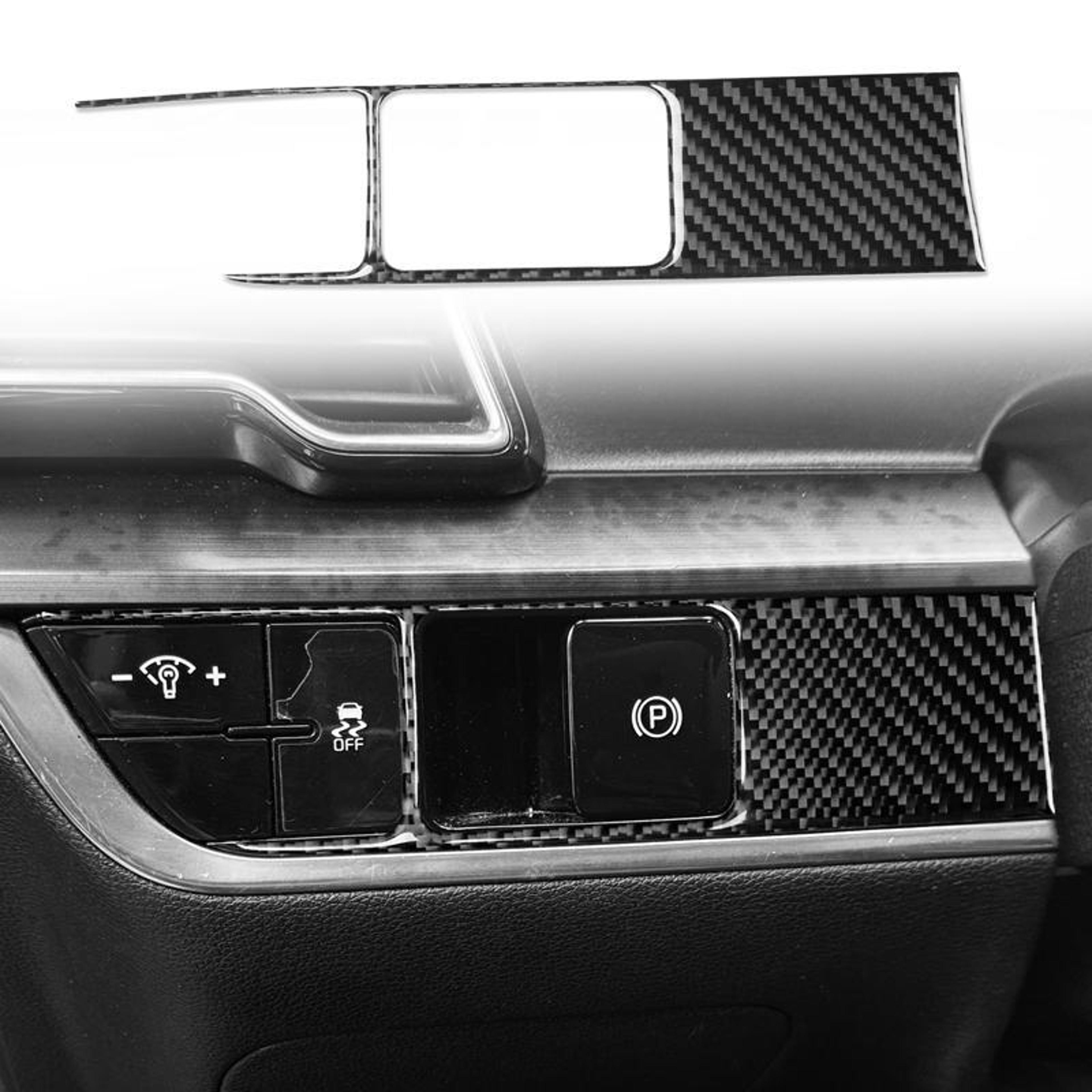 kia sportage nq5 carbon fiber headlight switch trim sticker interior upgrade 2022-2025