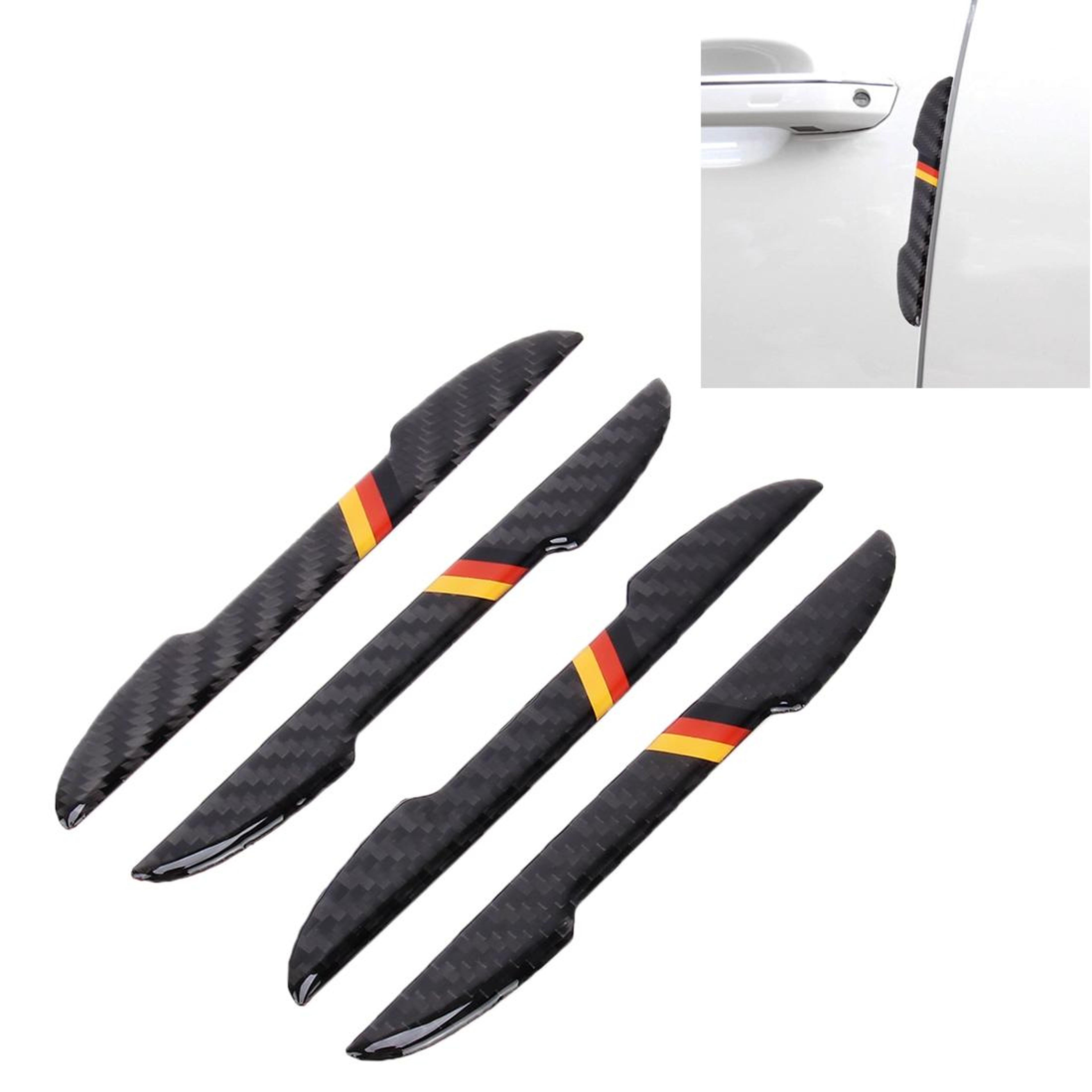 carbon fiber car door edge guard set 4 in 1 anti-collision door protection strips