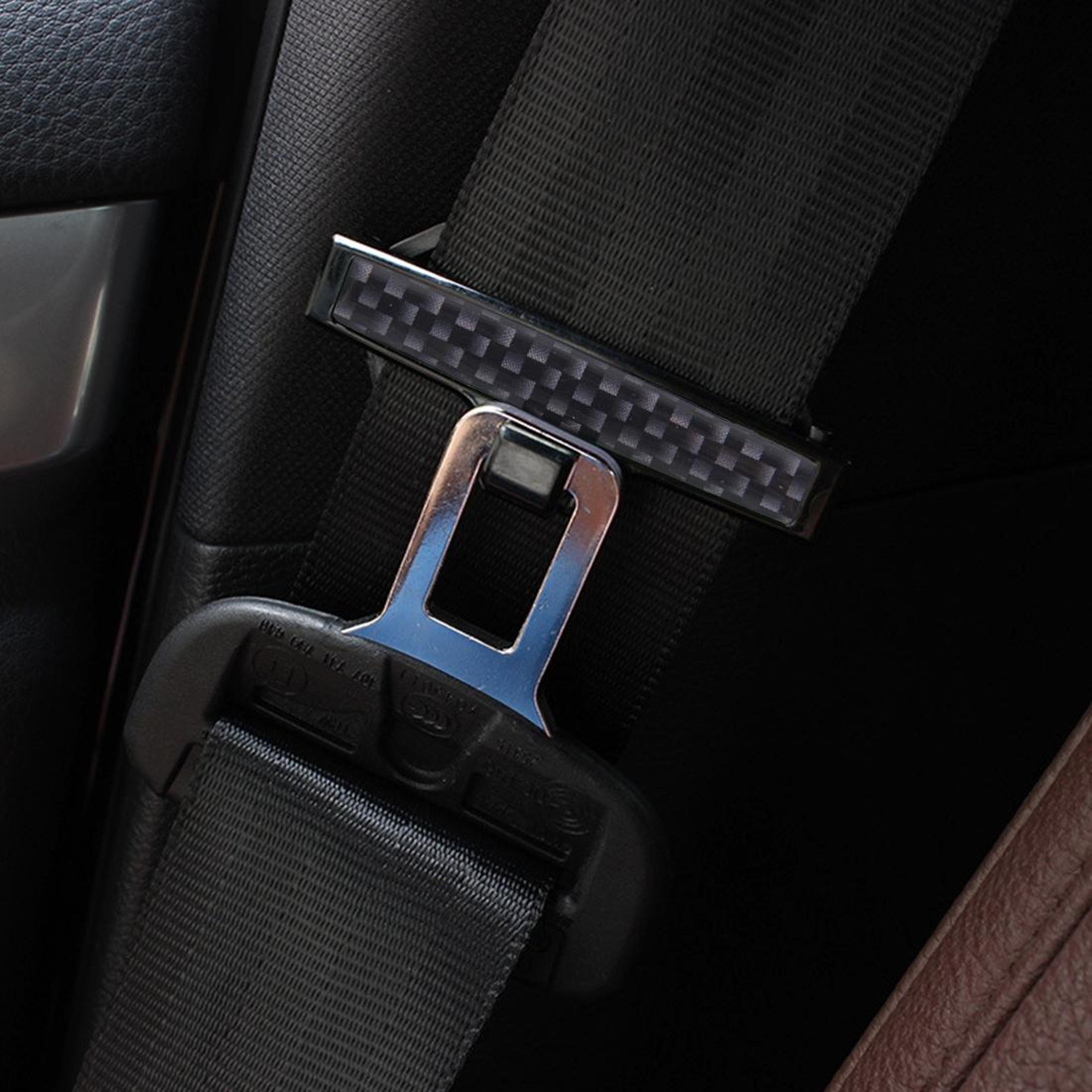universal car seat belt adjuster clips 2-pack, shoulder & neck comfort safety belt stopper