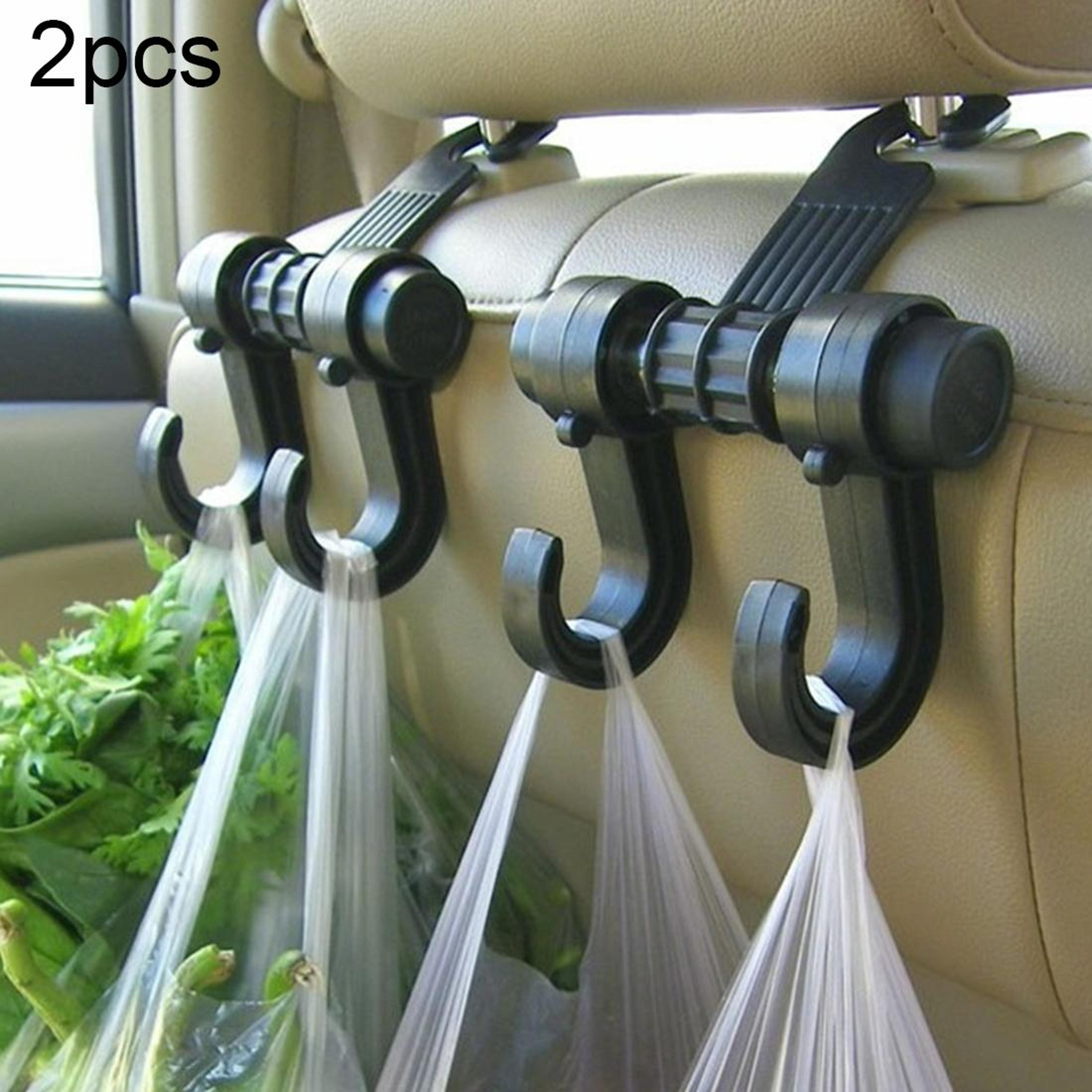 2pcs universal car seat headrest hook organizer for bags, groceries & handbags