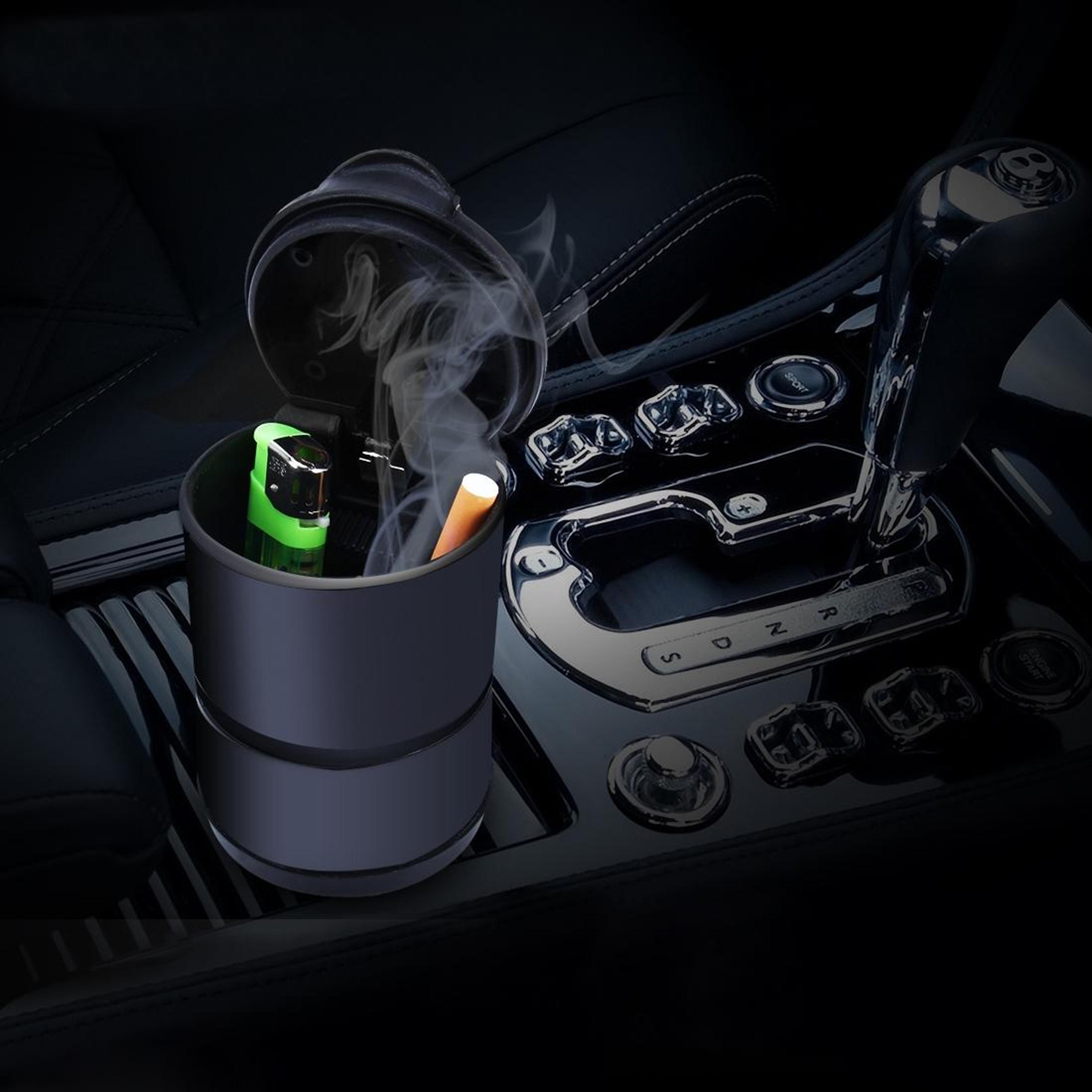 universal car ashtray cup holder smokeless cigarette ashtray with detachable lid