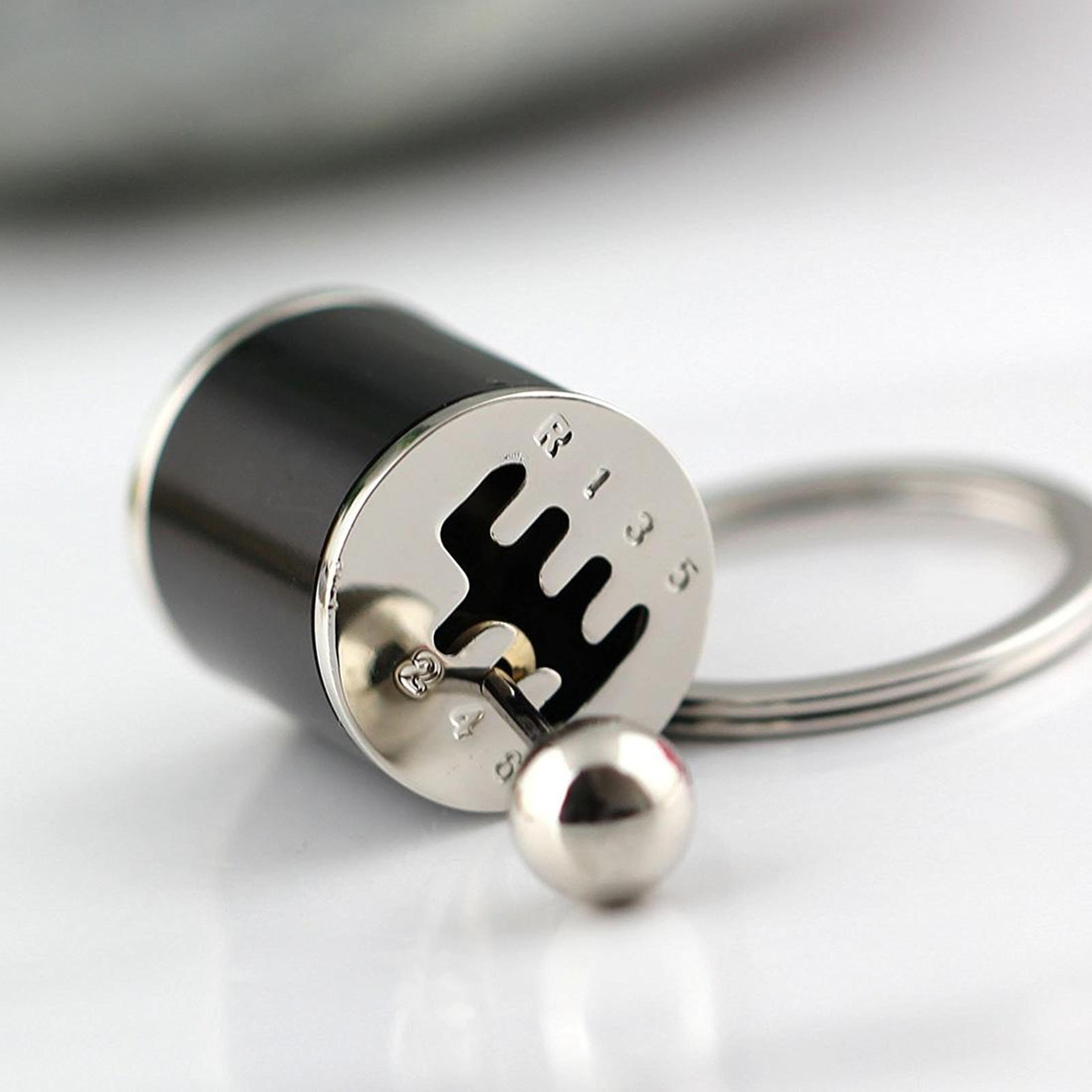 6-speed manual gear shift keychain interactive car gear stick key ring for auto enthusiasts