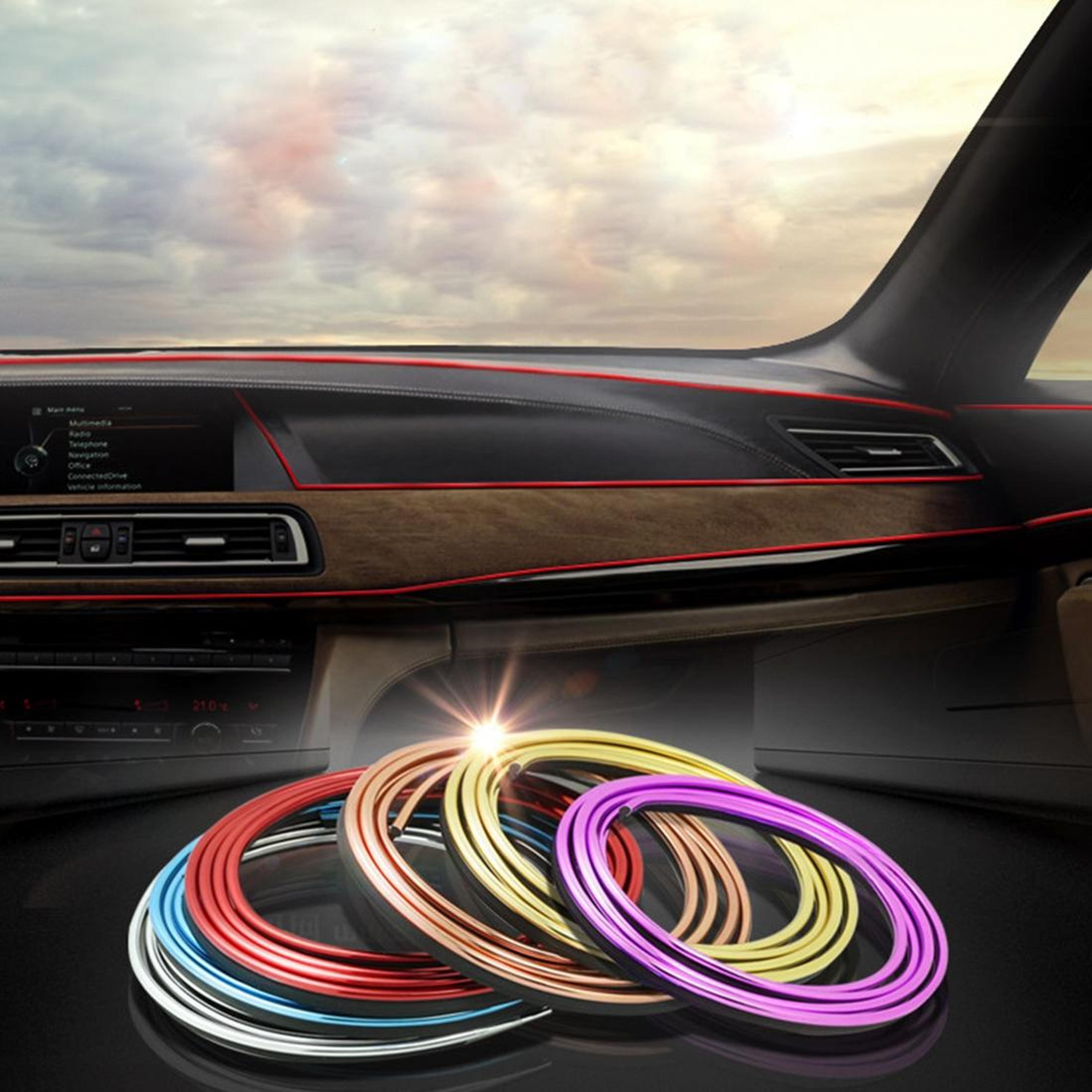 universal 5m car trim molding strip flexible interior & exterior decorative accent kit