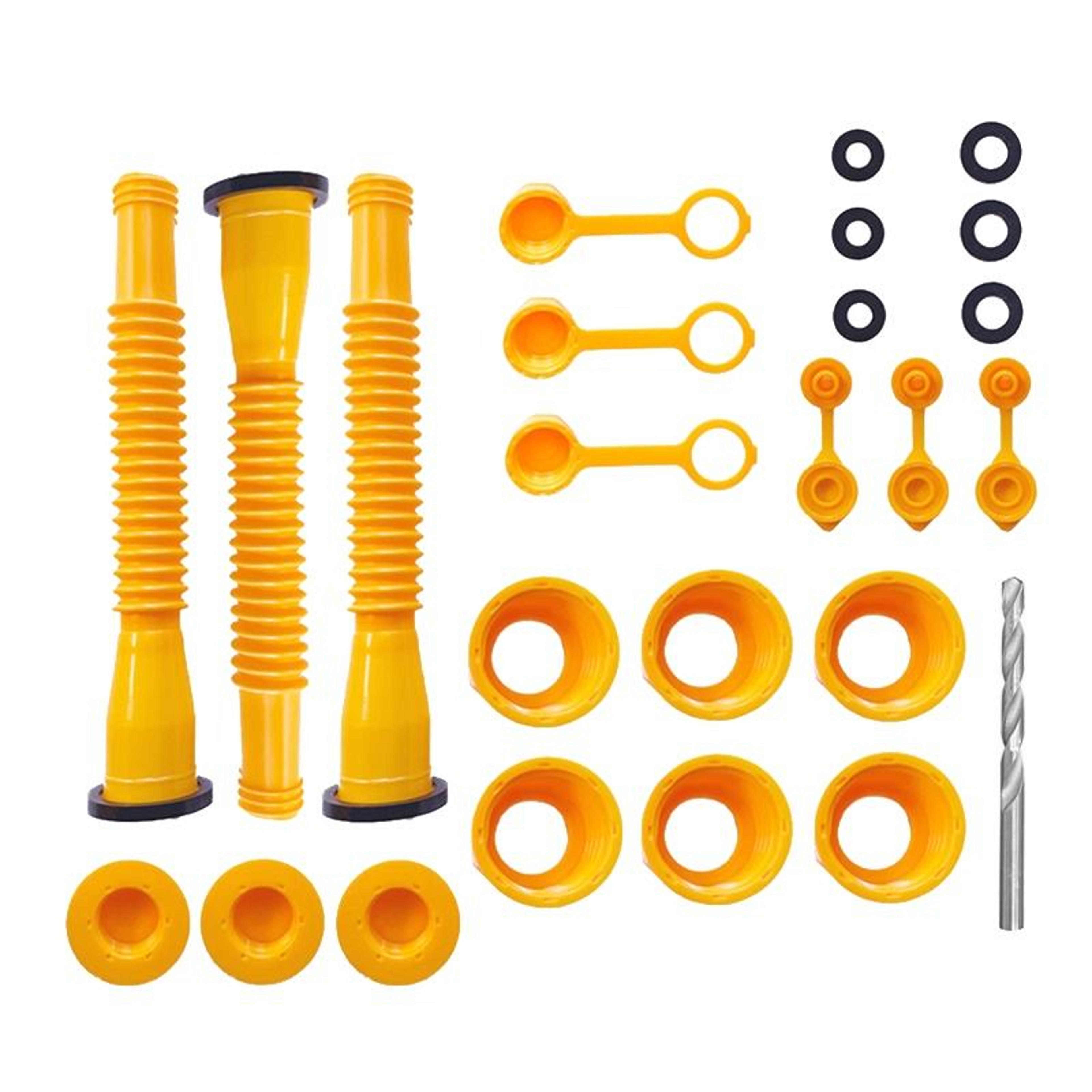 anti-leak hex nut plug caps set, durable plastic sealing caps 3-pack