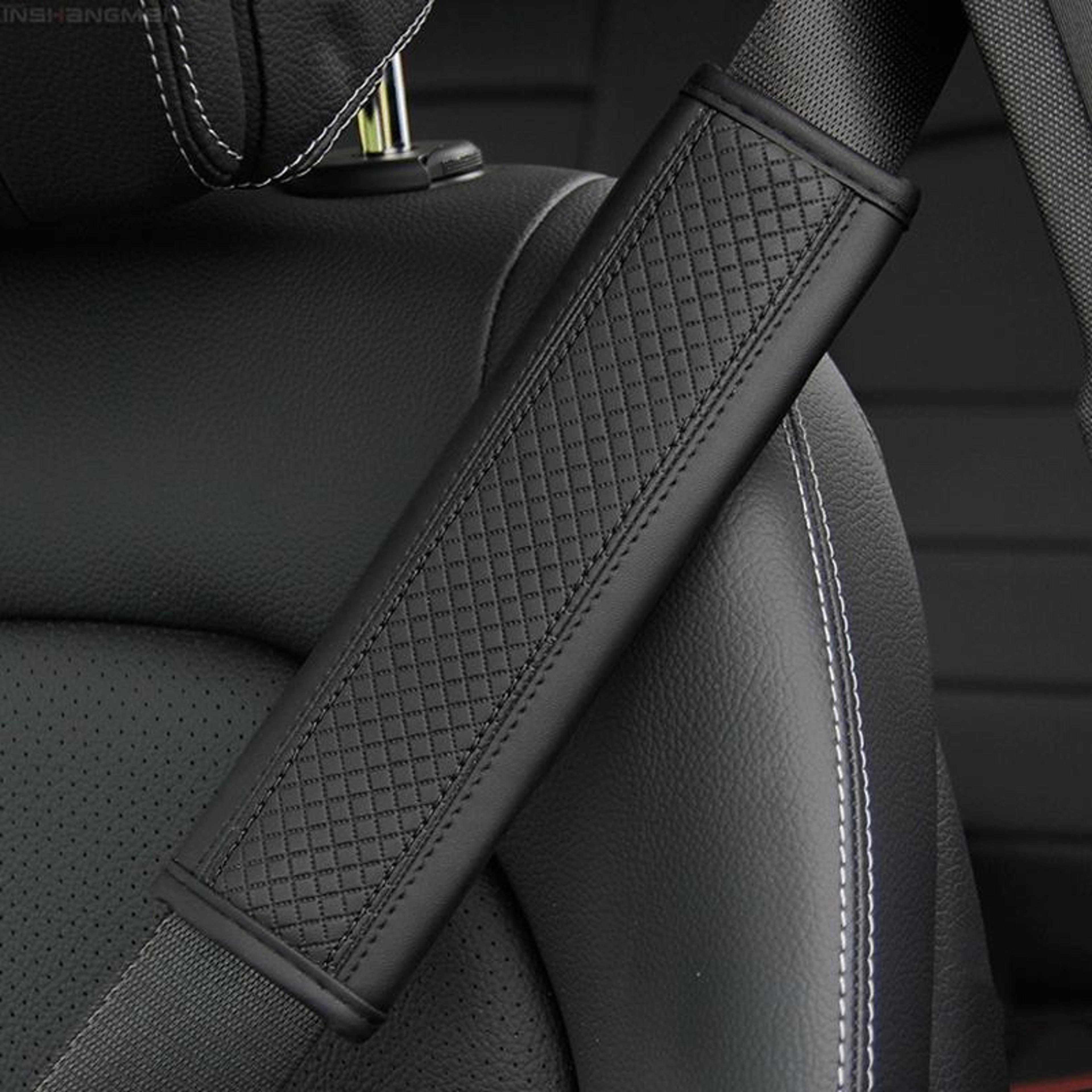 luxury pu leather seat belt shoulder pad protector for comfortable driving