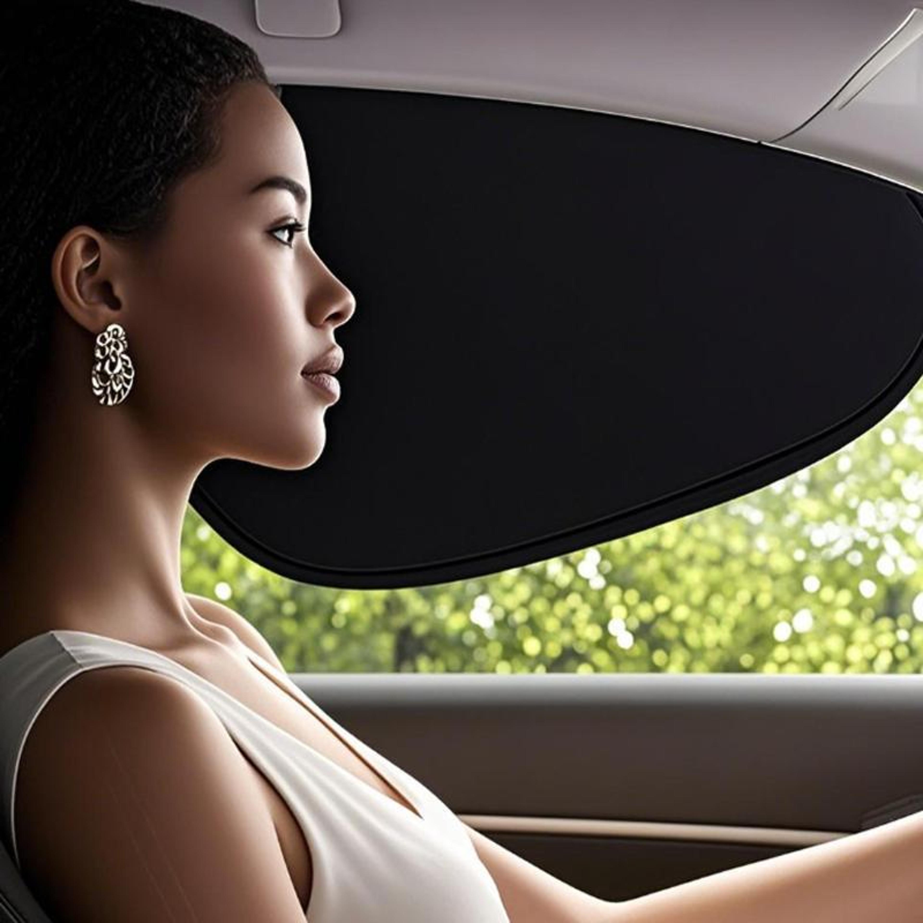 car side window sun shade & privacy visor with static cling car window shade protection