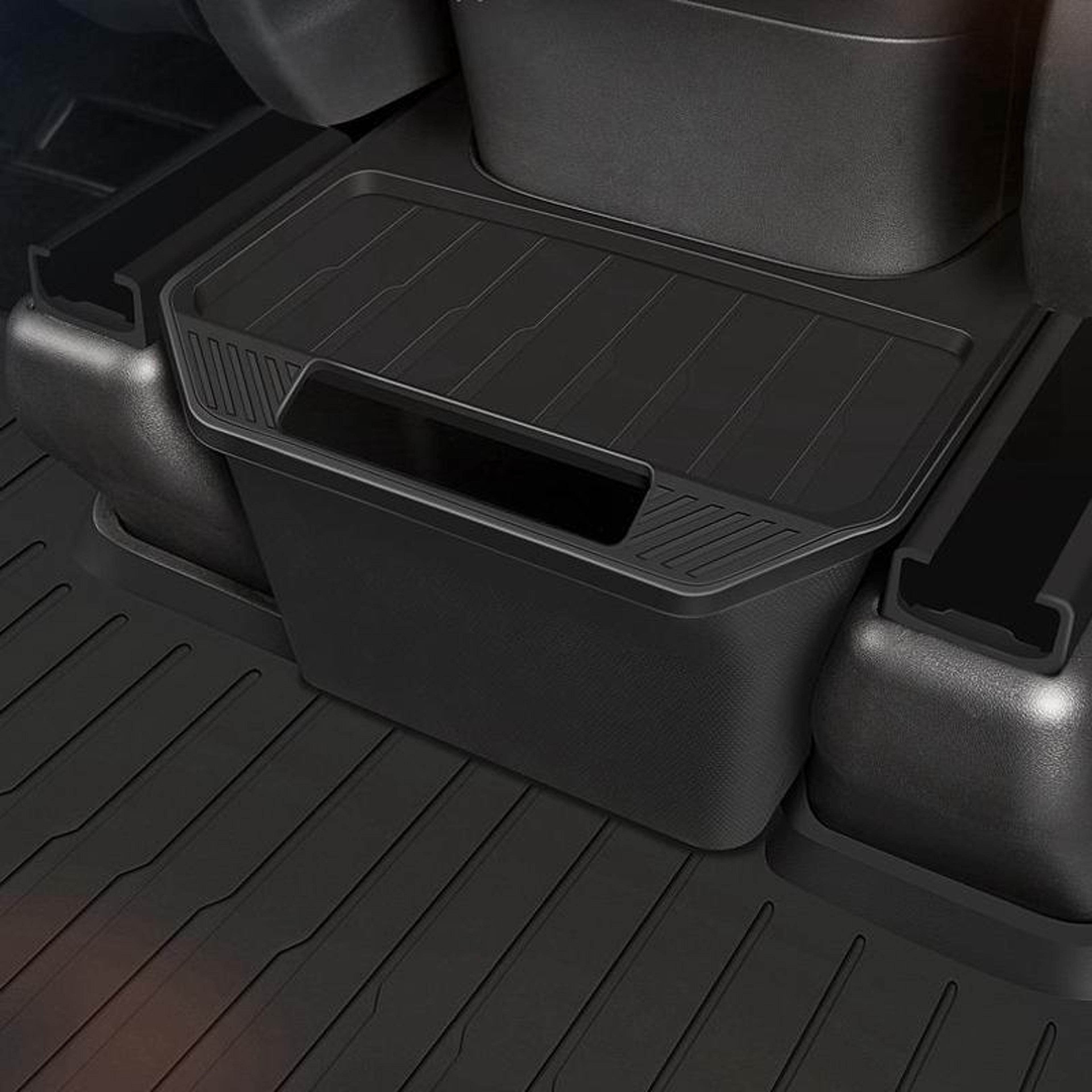 tesla model y rear console trash bin & storage organizer with lid