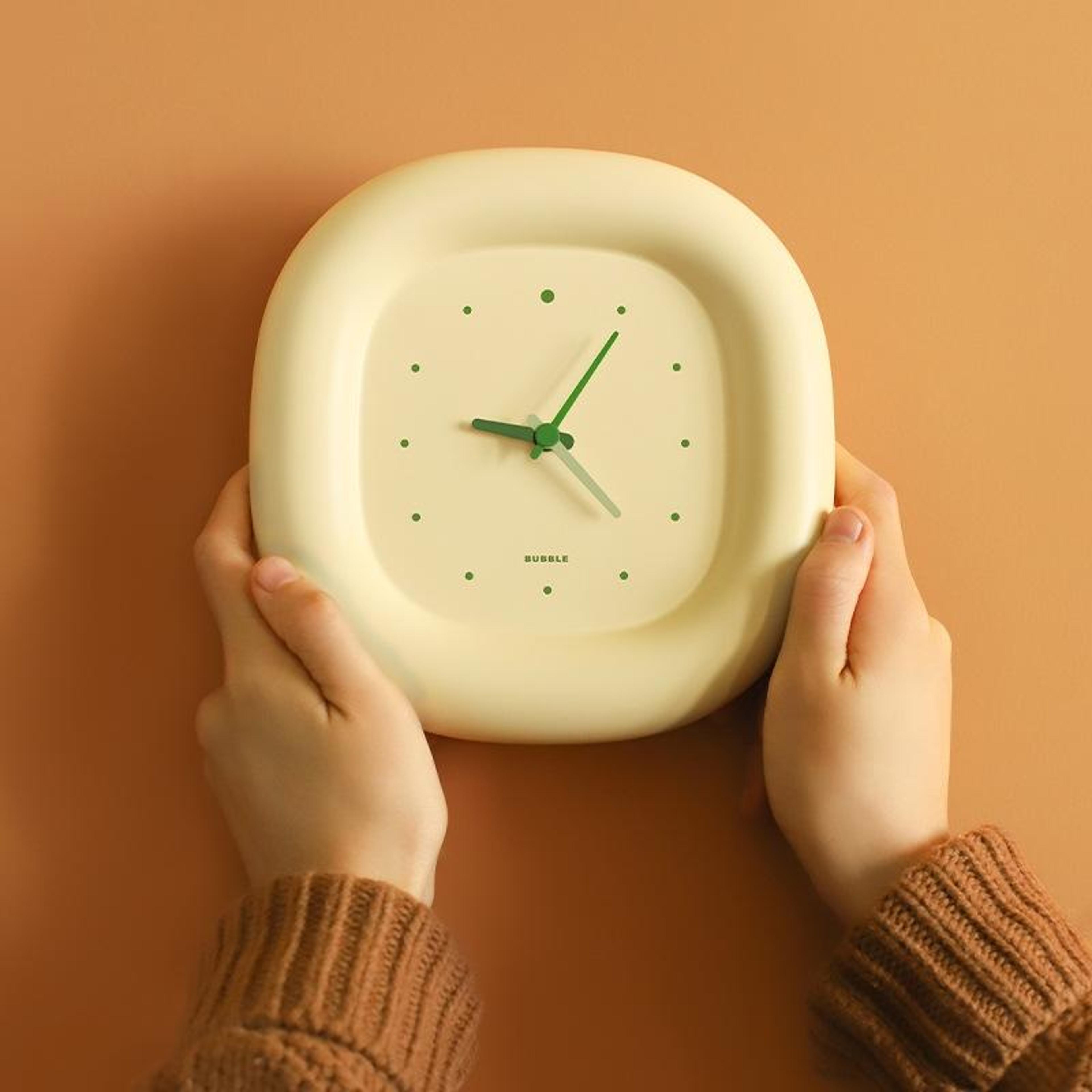 modern bubble silent wall & desk clock, decorative battery operated table clock