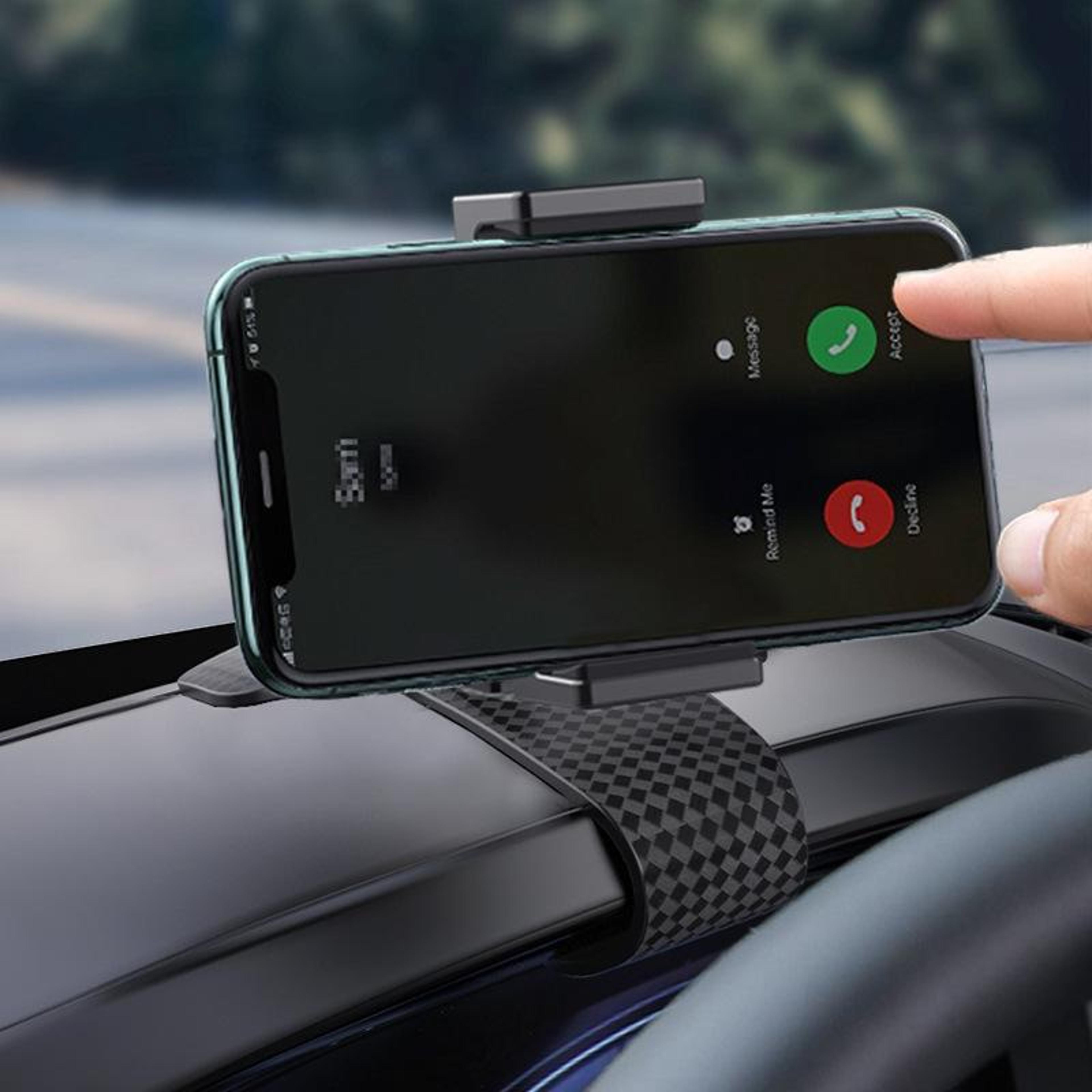 universal dashboard phone mount clip for car navigation & hands-free driving