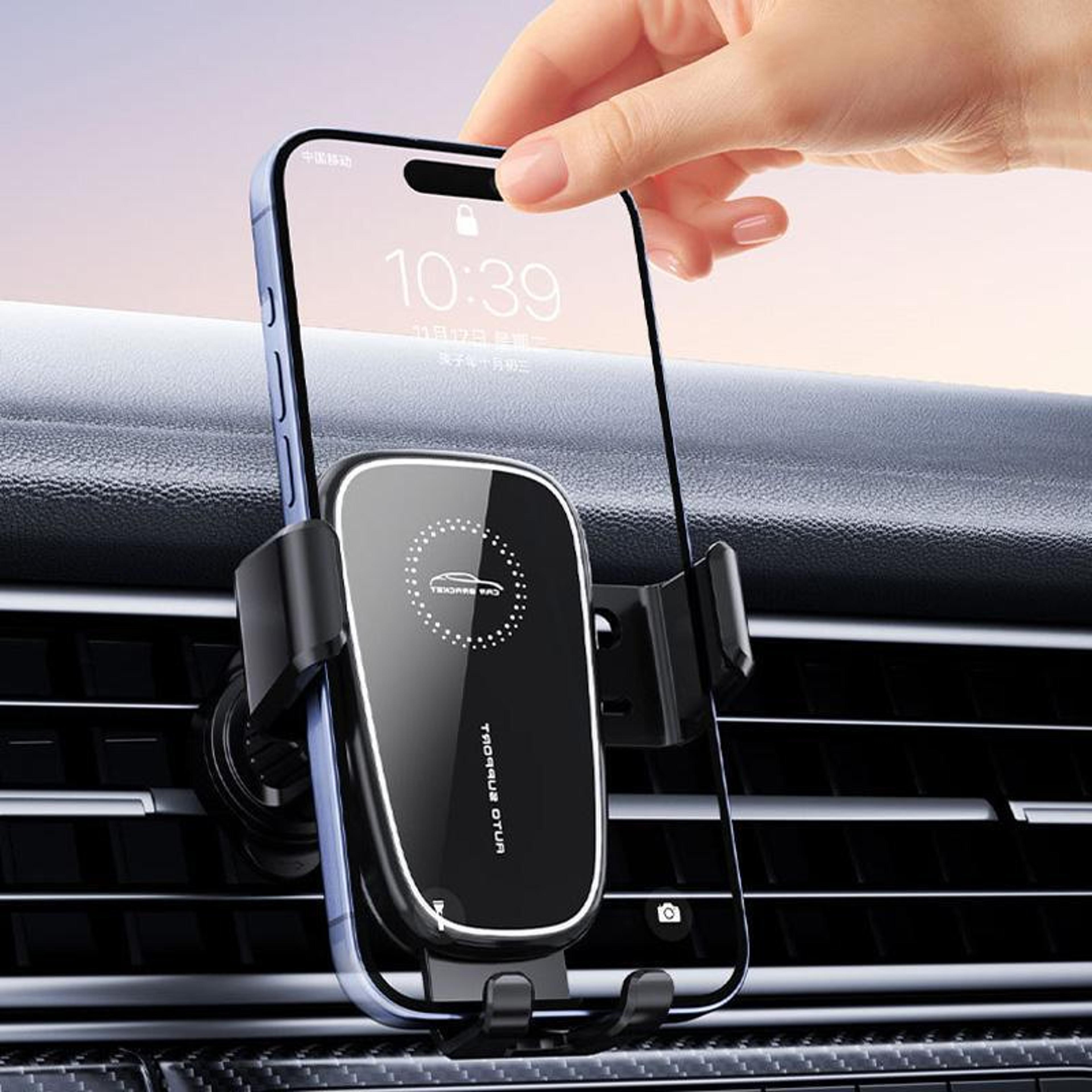 m7 gravity car phone mount air vent holder with secure anti-drop clip