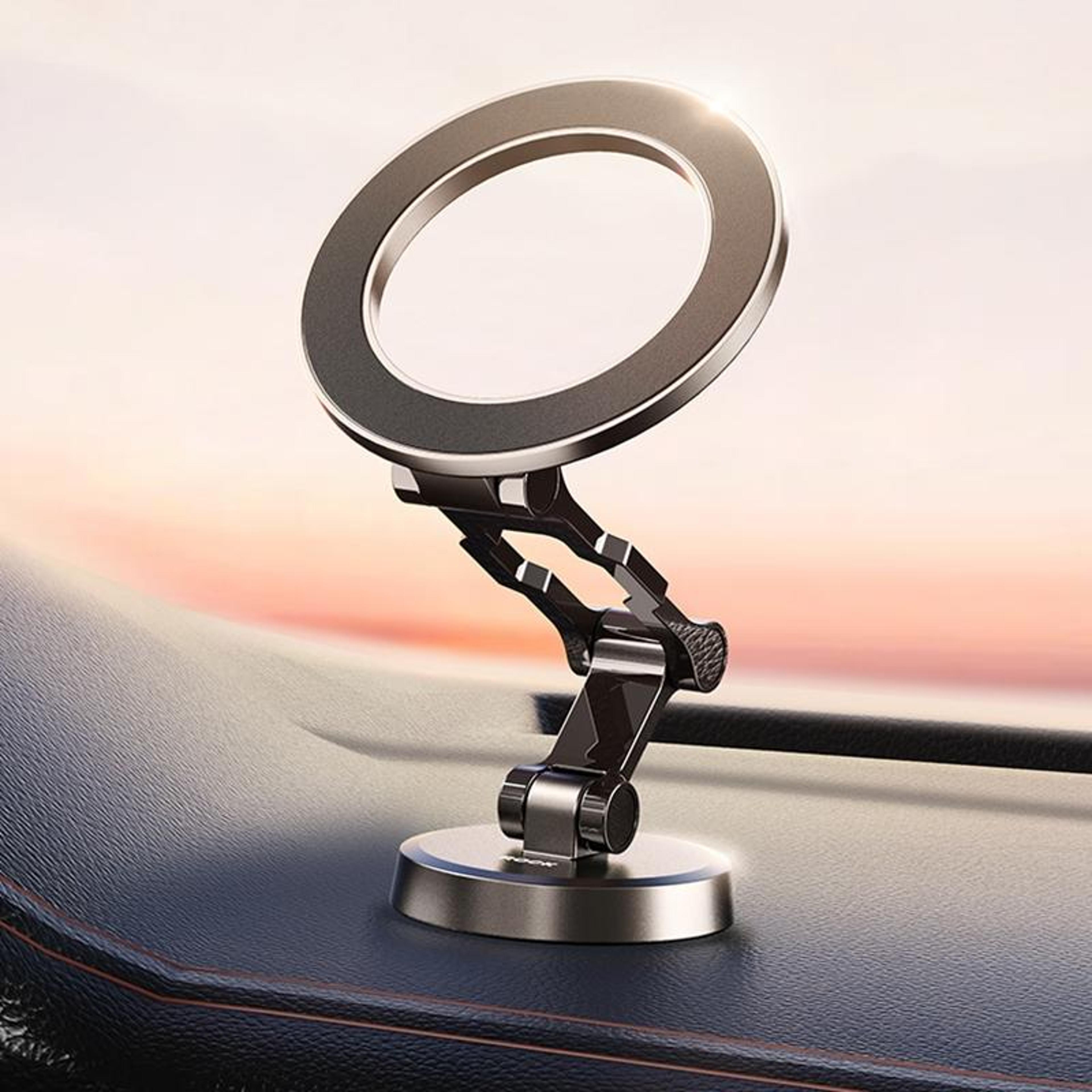 q08 foldable magnetic car phone mount with strong suction & adjustable viewing angle