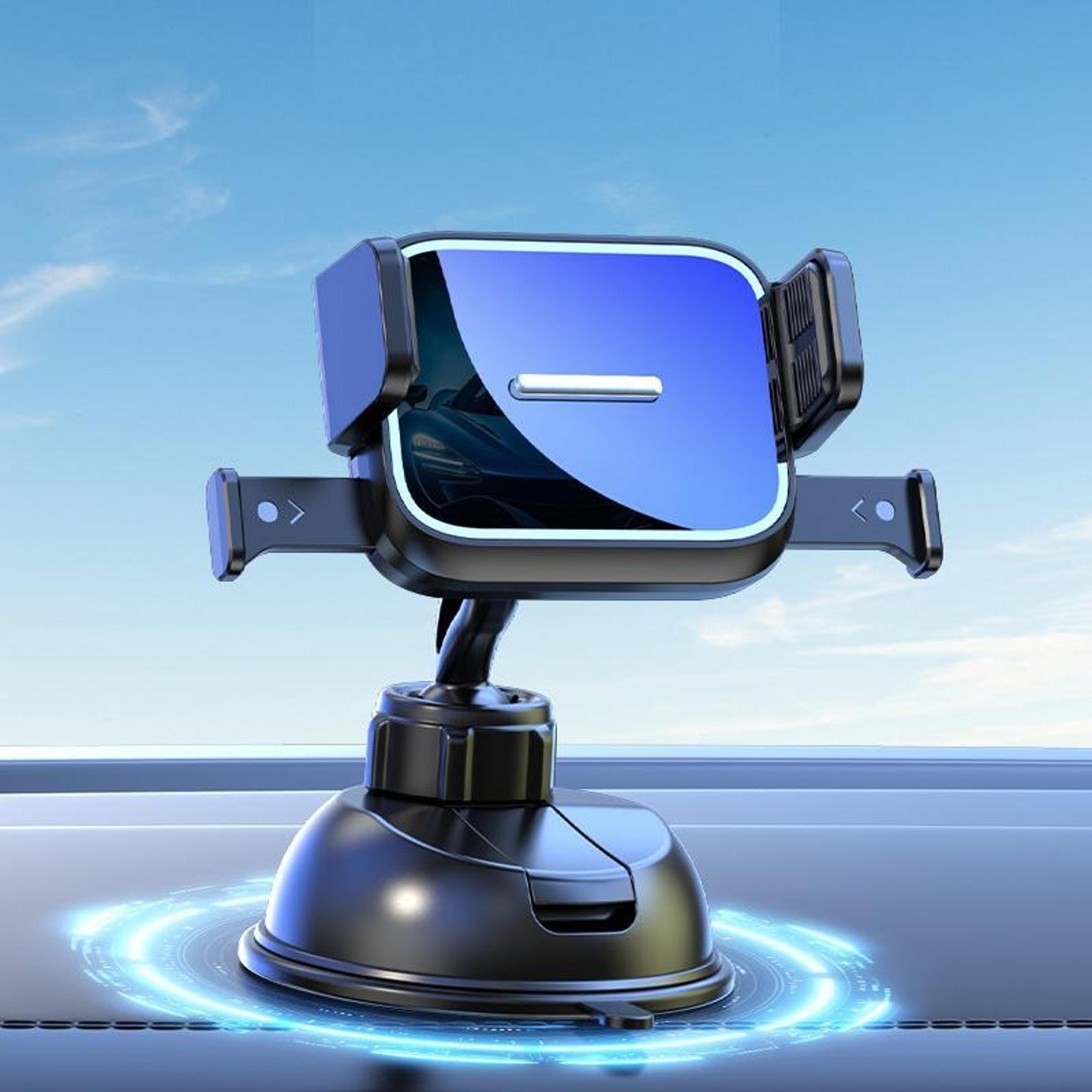 car phone holder with strong suction mount for dashboard, windshield & air vent