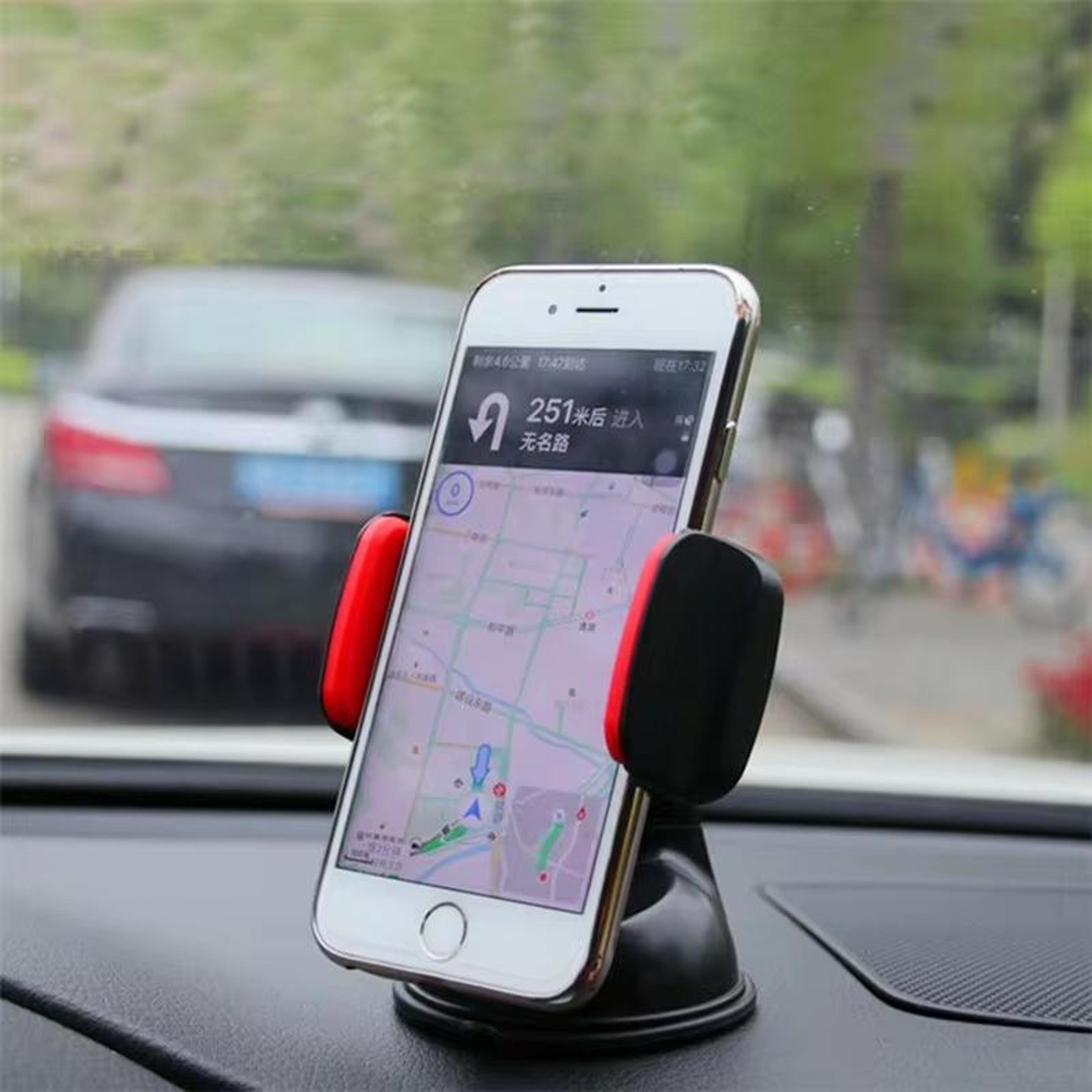 dashboard phone mount with strong suction cup for safe hands-free driving